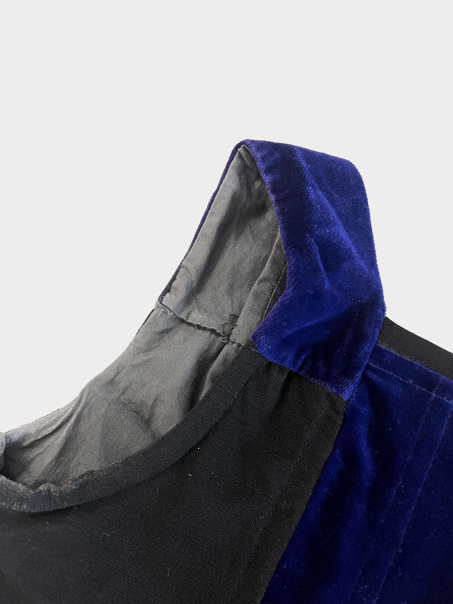 Vivienne Westwood Early 1990s Navy and Black Velvet Corset