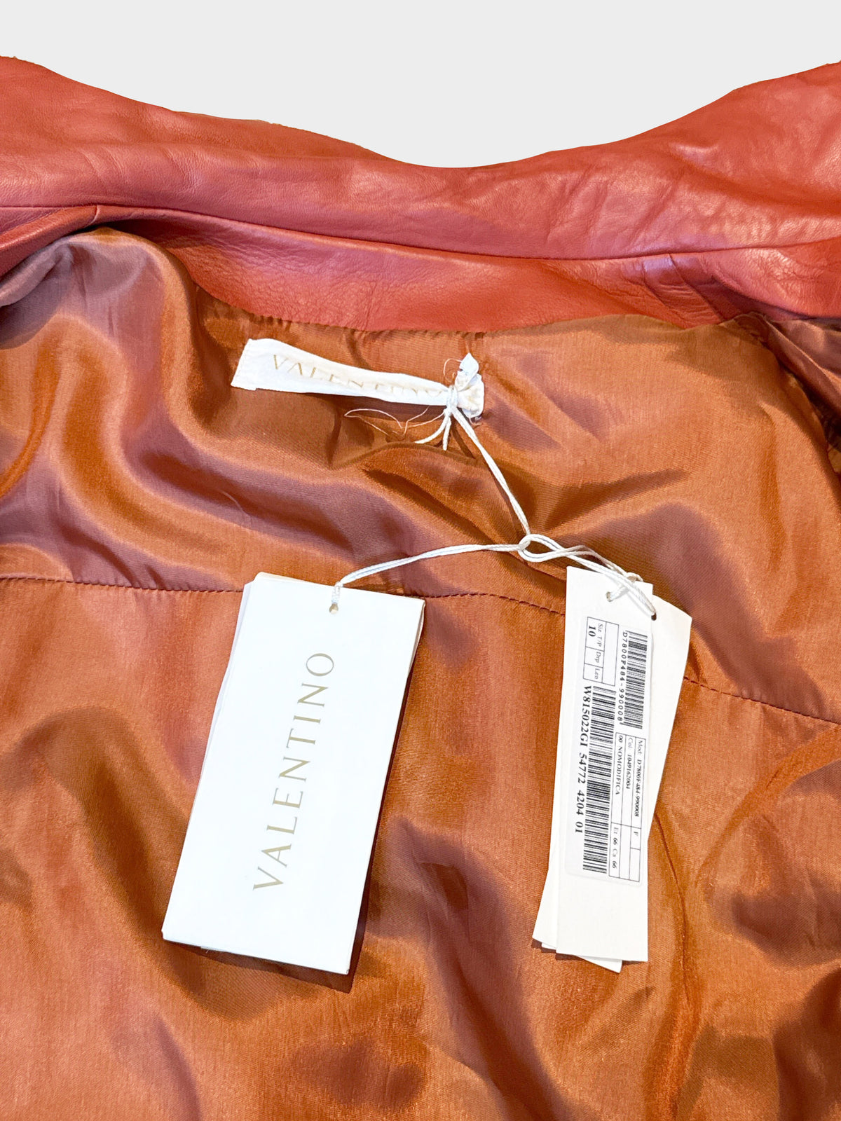 Valentino FW 2003 Orange Lambskin Leather Floral Embroidered Beads and Sequins Evening Jacket