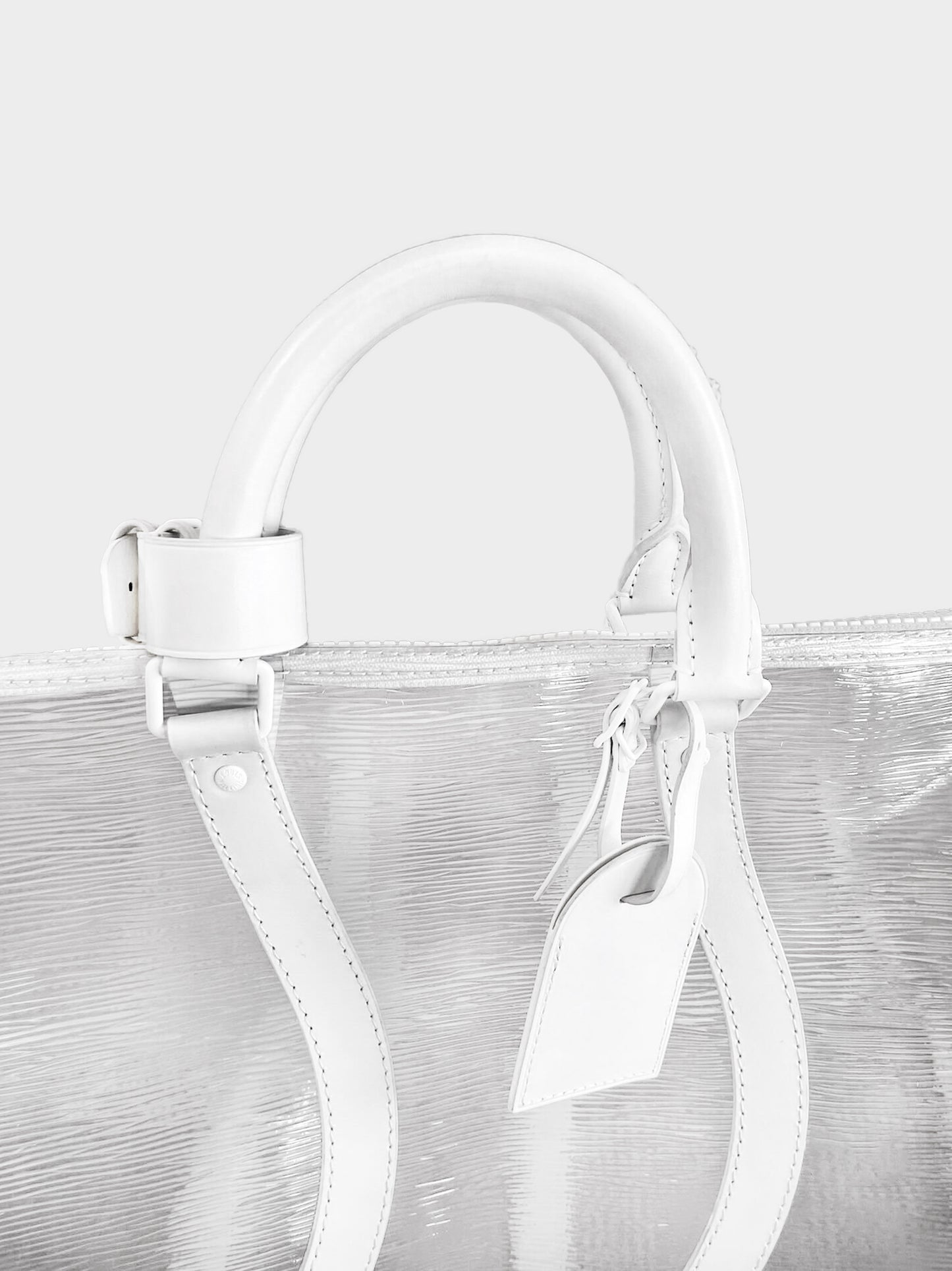 Louis Vuitton 2019 White Wavy Keepall Bandouliere 50 Bag
