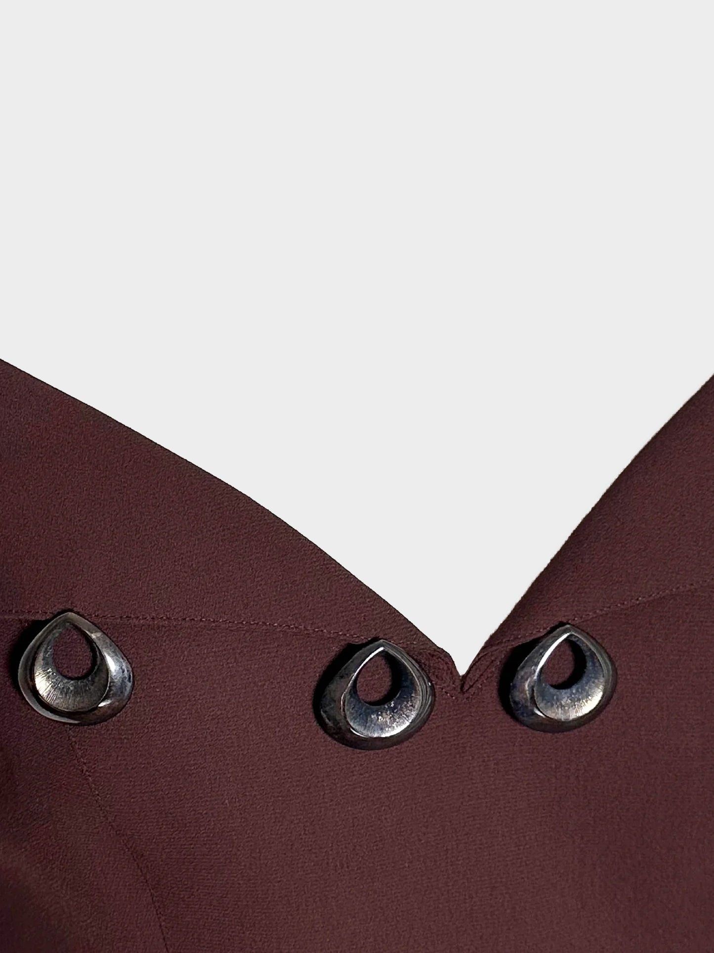Thierry Mugler SS 1998 Brown Pampille Dress