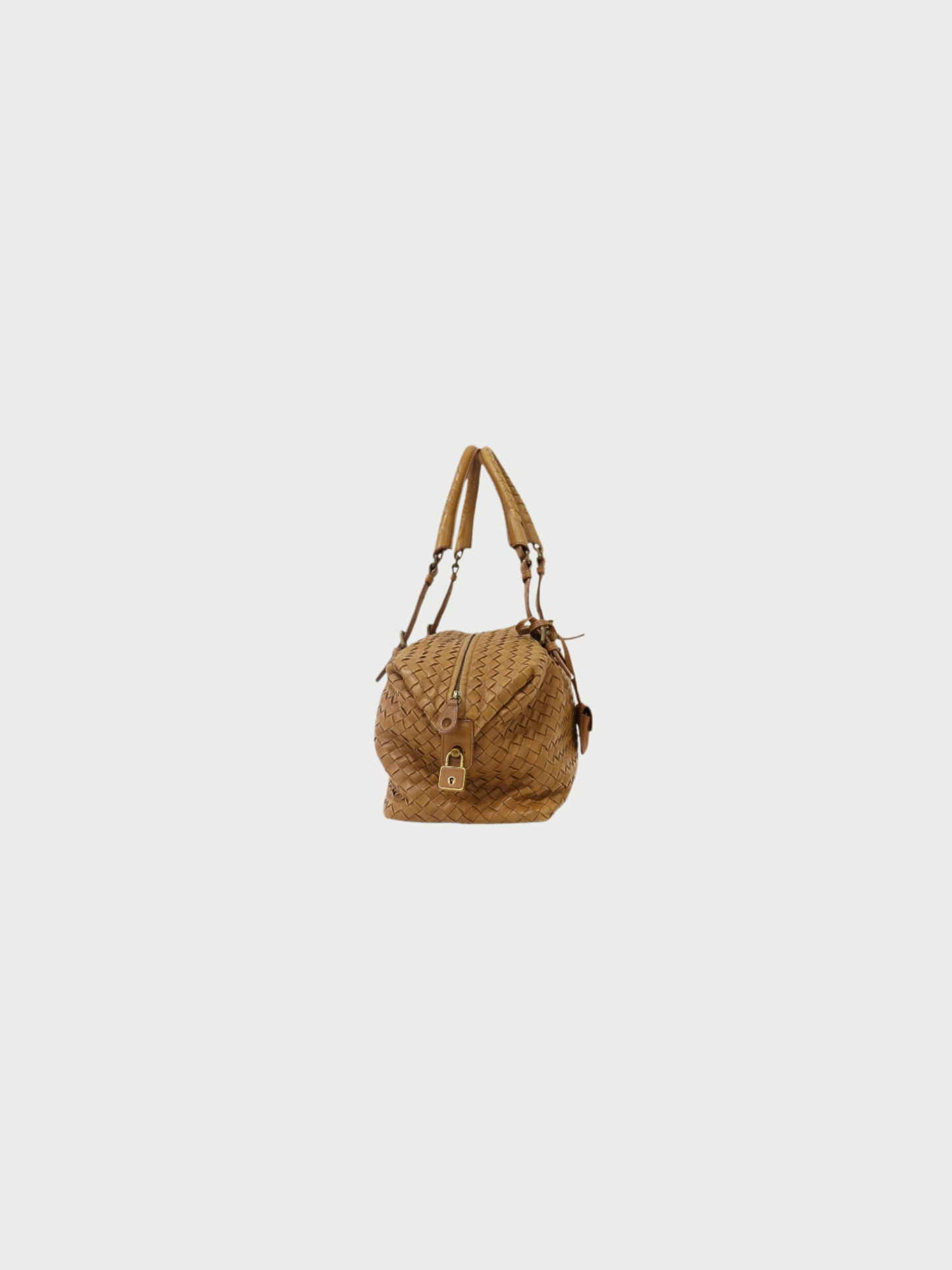 Bottega Veneta 2000s Beige Leather Intrecciato Handbag