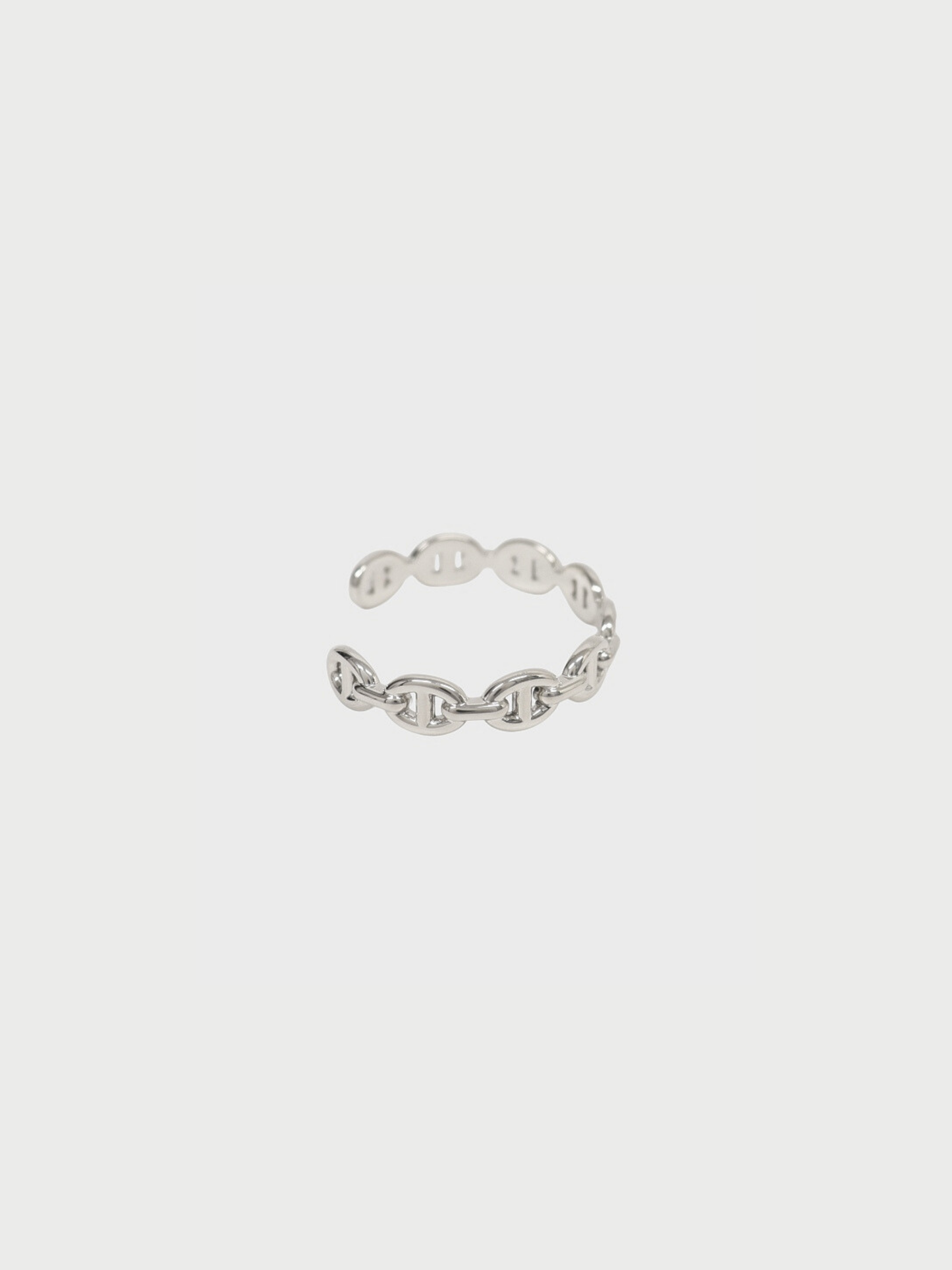 Hermès 2010s Silver 925 Chaîne d’Ancre Enchaînée Bangle