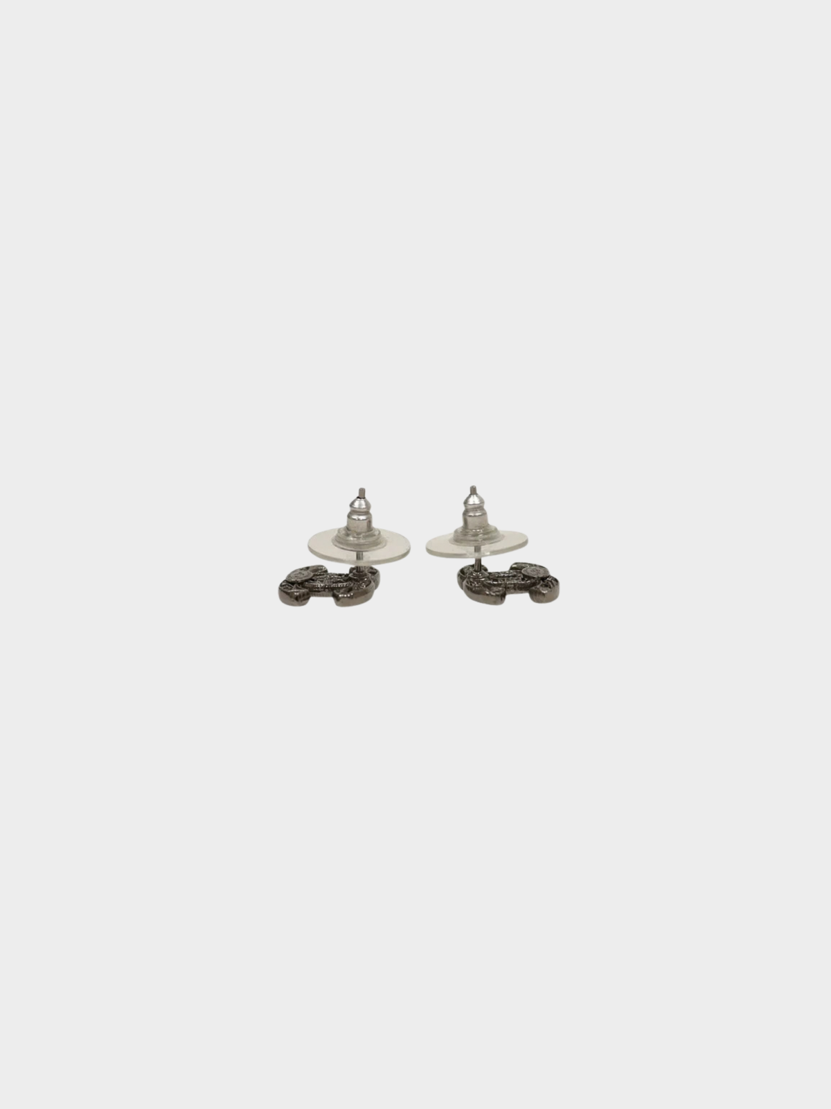 Chanel 2014 Silver Coco Earrings