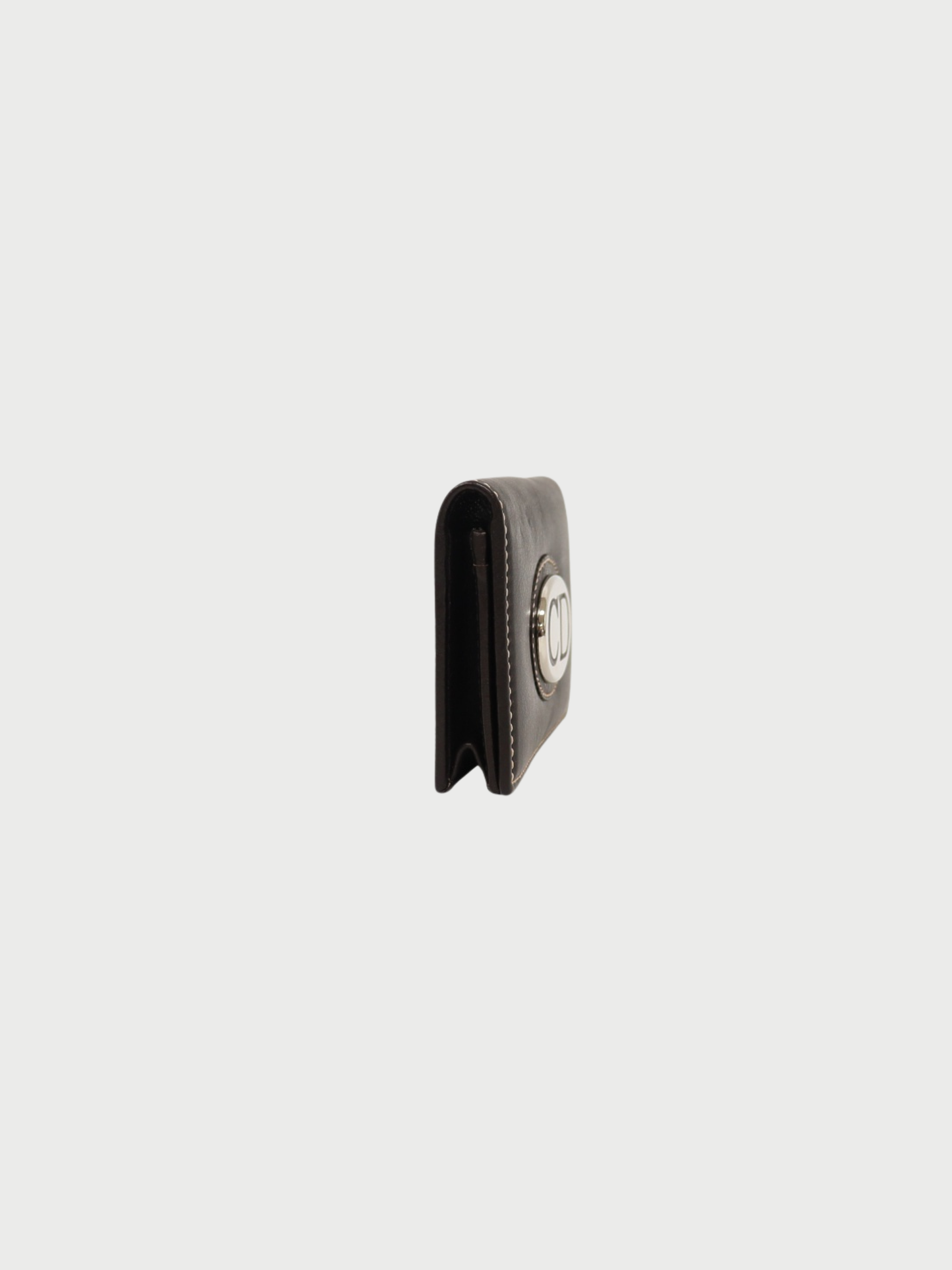 Christian Dior 2000s Black Leather CD Card Case
