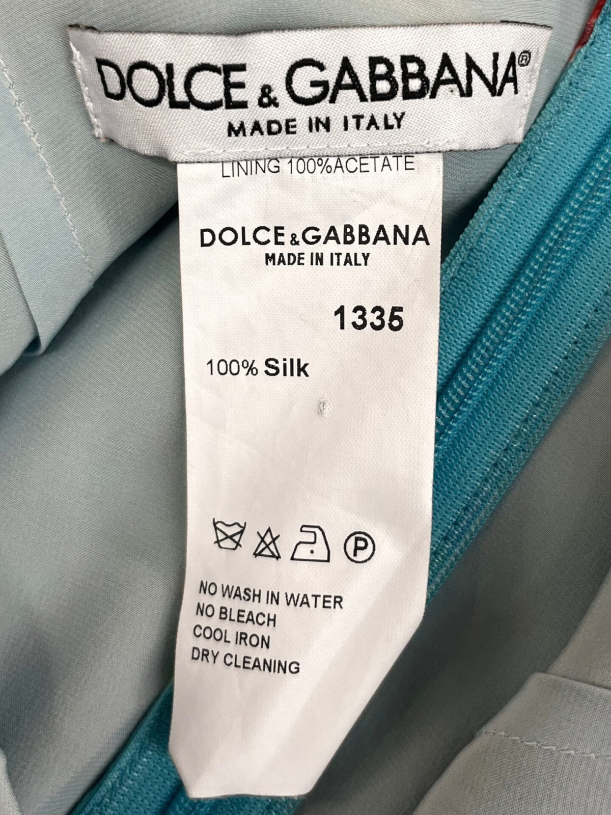 Dolce & Gabbana 2000s Aqua Blue Silk Chiffon Floral Gown