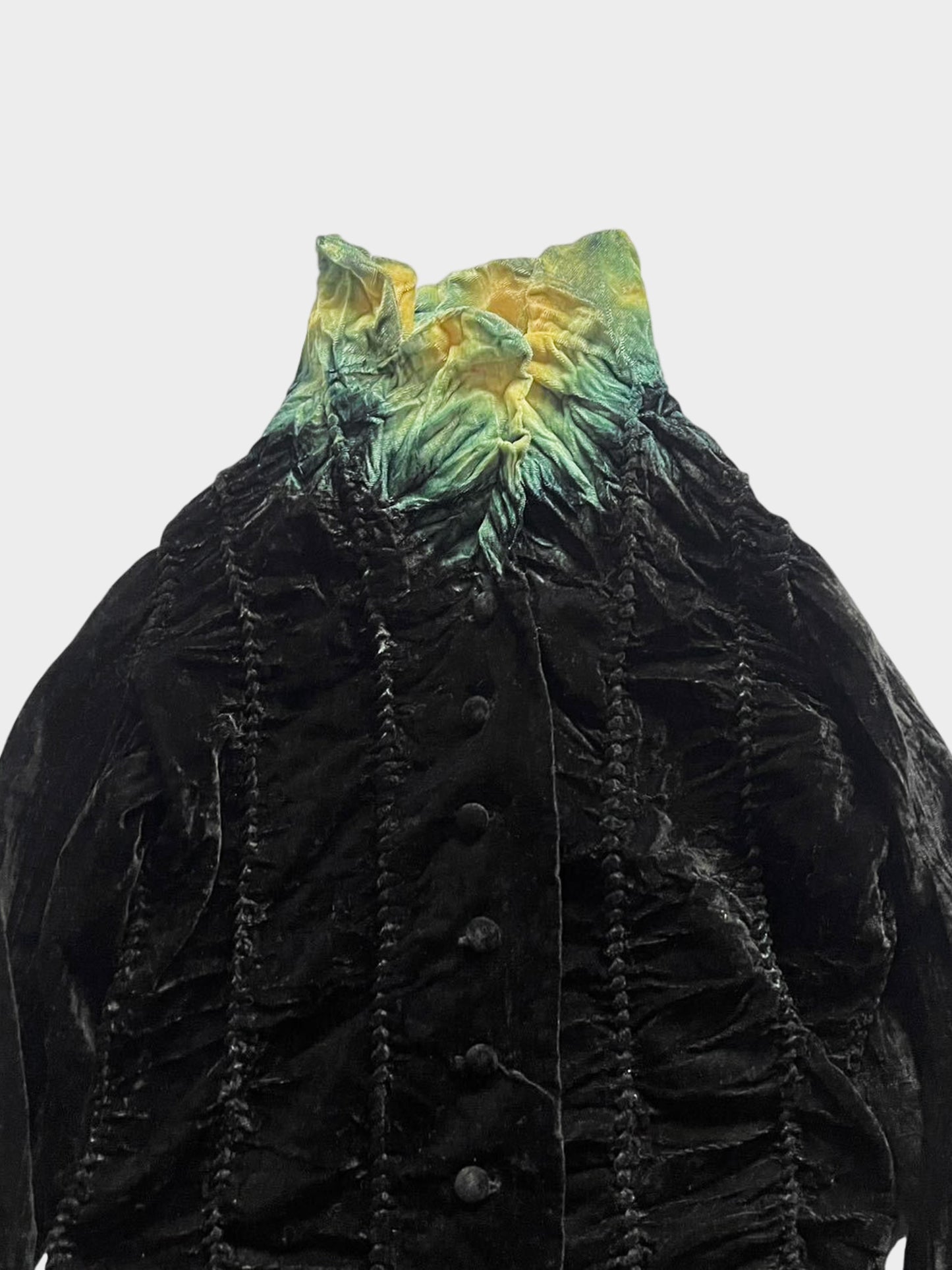 Yoshiki Hishinuma 1990s Rare Green to Black Gradient Dyed Shirt
