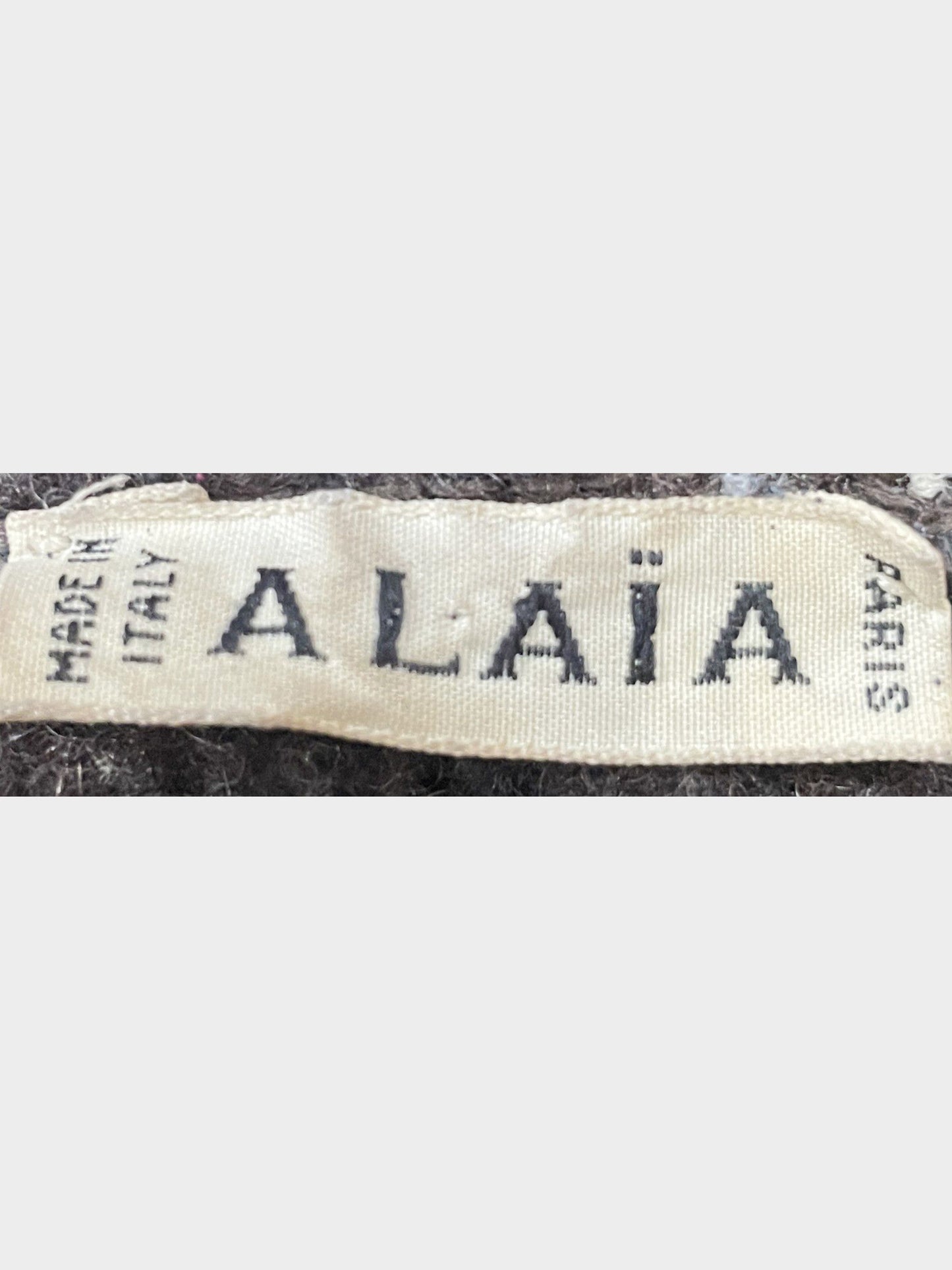 Azzedine Alaïa 1995 Brown Wool Lace Cropped Jacket