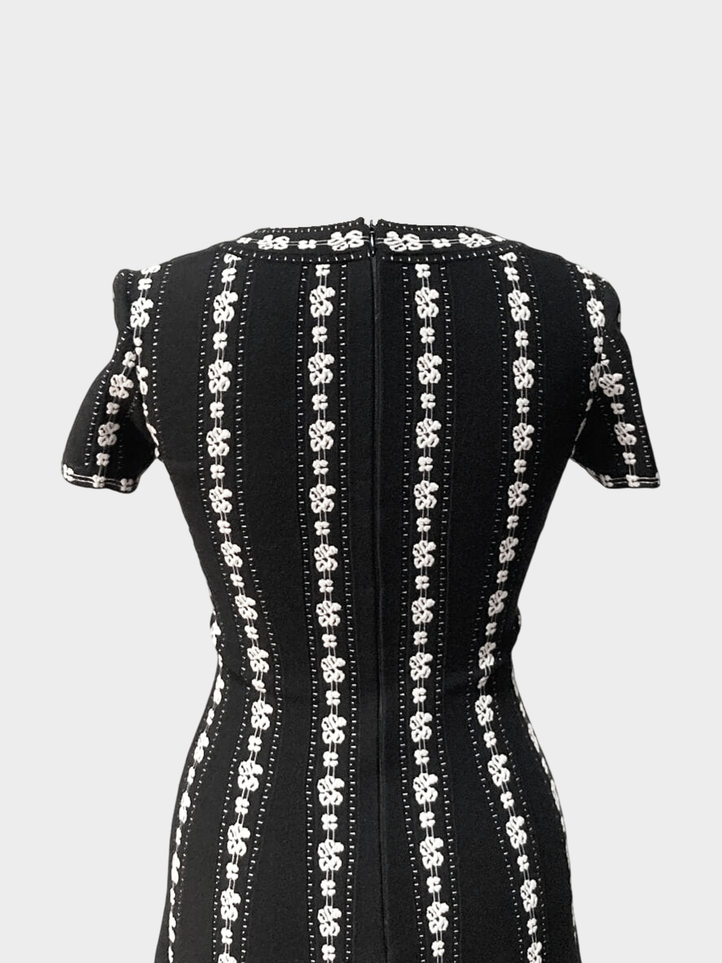 Azzedine Alaïa 2010s Black and White Knit Maxi Dress
