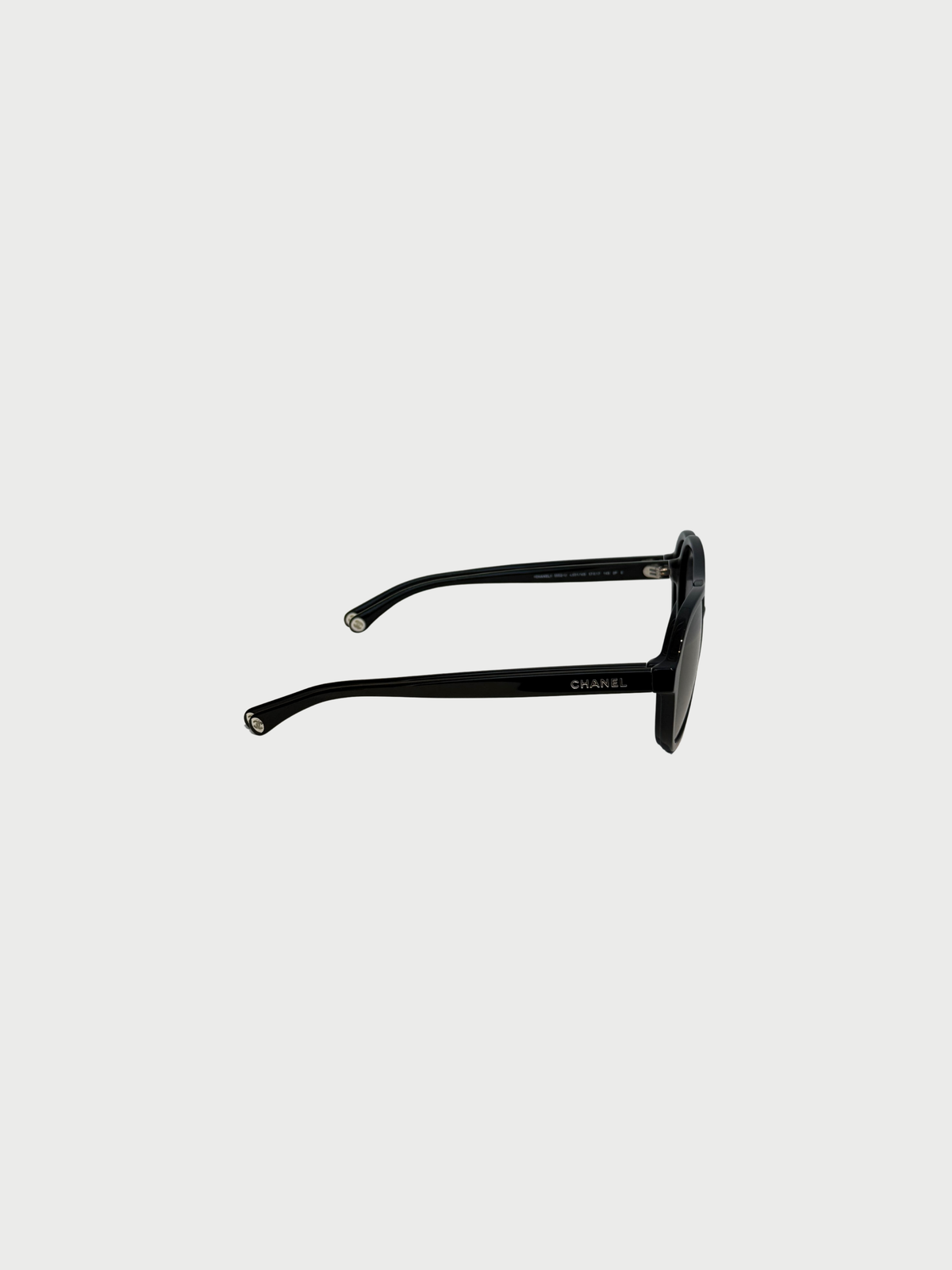 Chanel 2020s Black Acetate Timeless Pilot Sunglasses