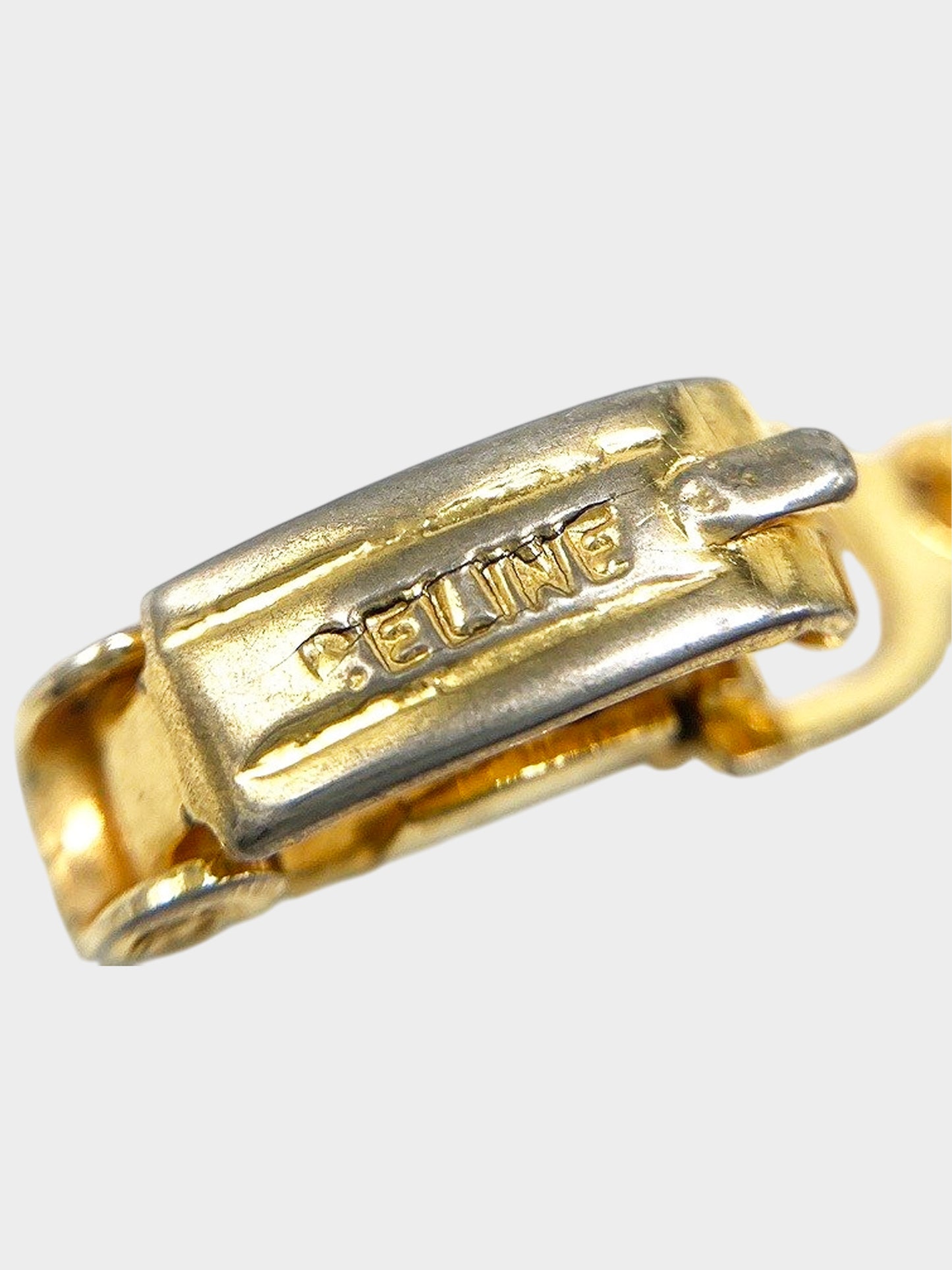 Céline 1990s Gold Triomphe Chain Link Bracelet