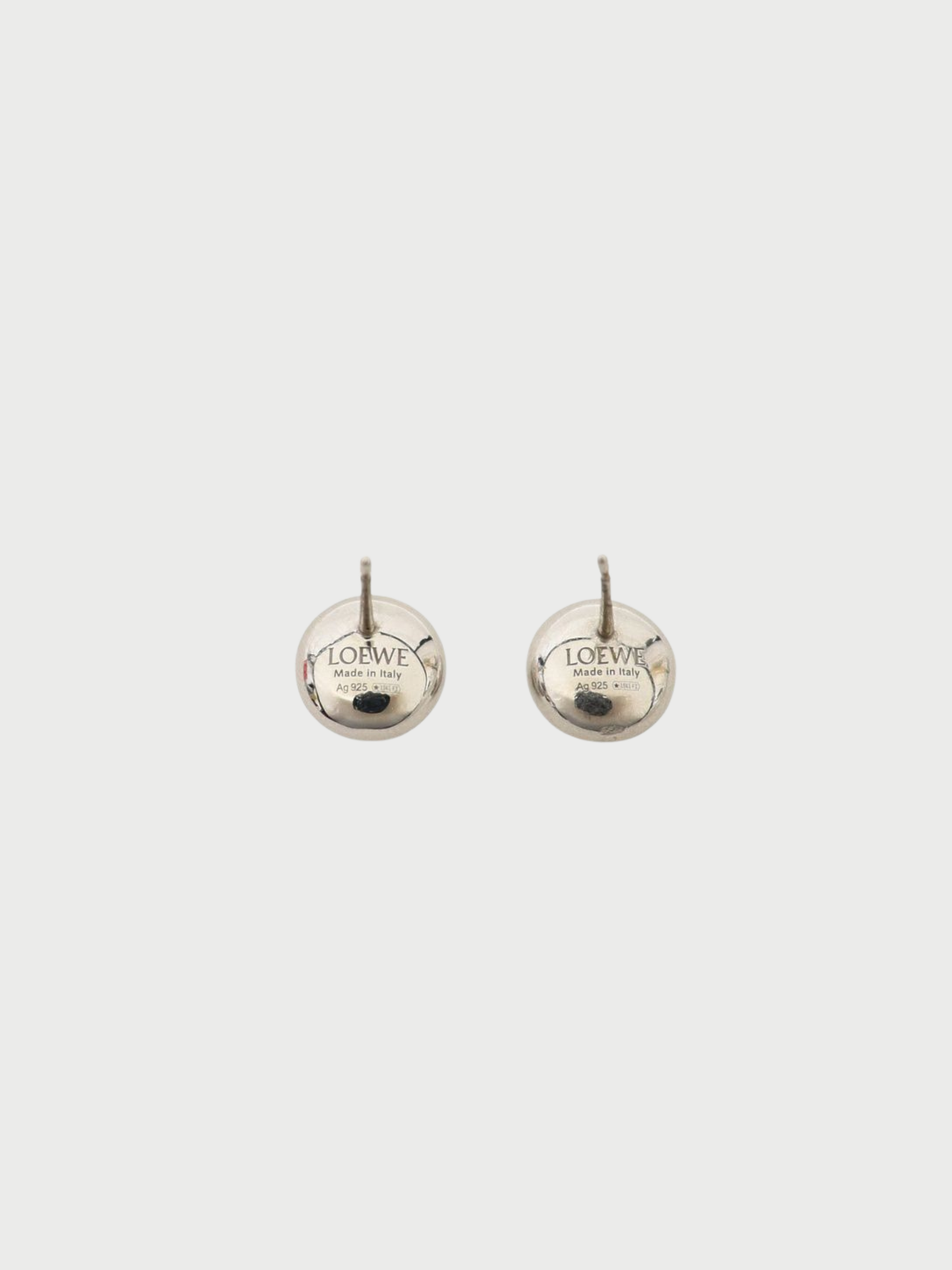 Loewe 2000s Silver 925 Anagram Earrings