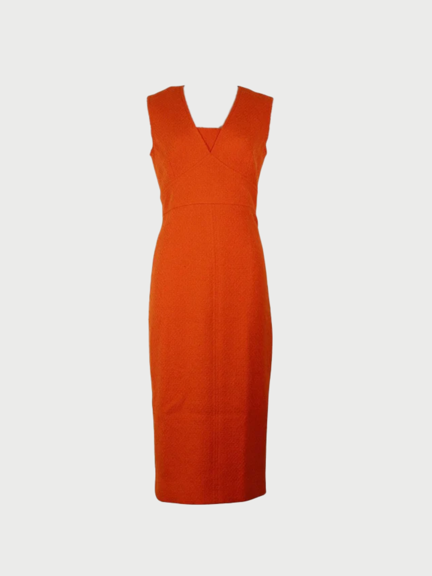 Chanel 1995 Orange Tweed Dress Jacket Set