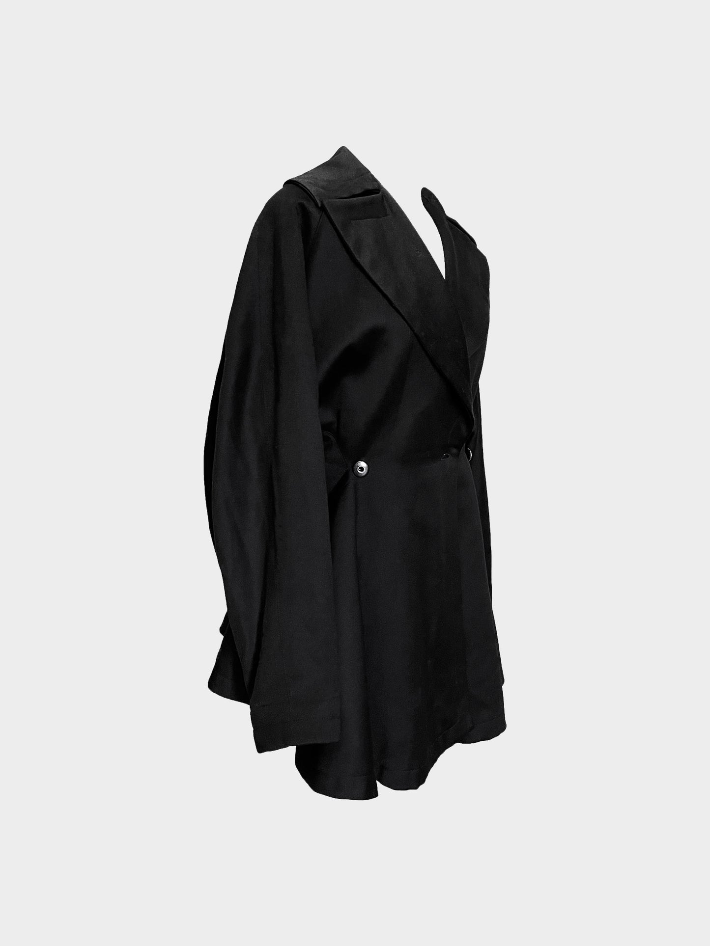 Azzedine Alaïa Late 1980s Black Wool Frock Coat