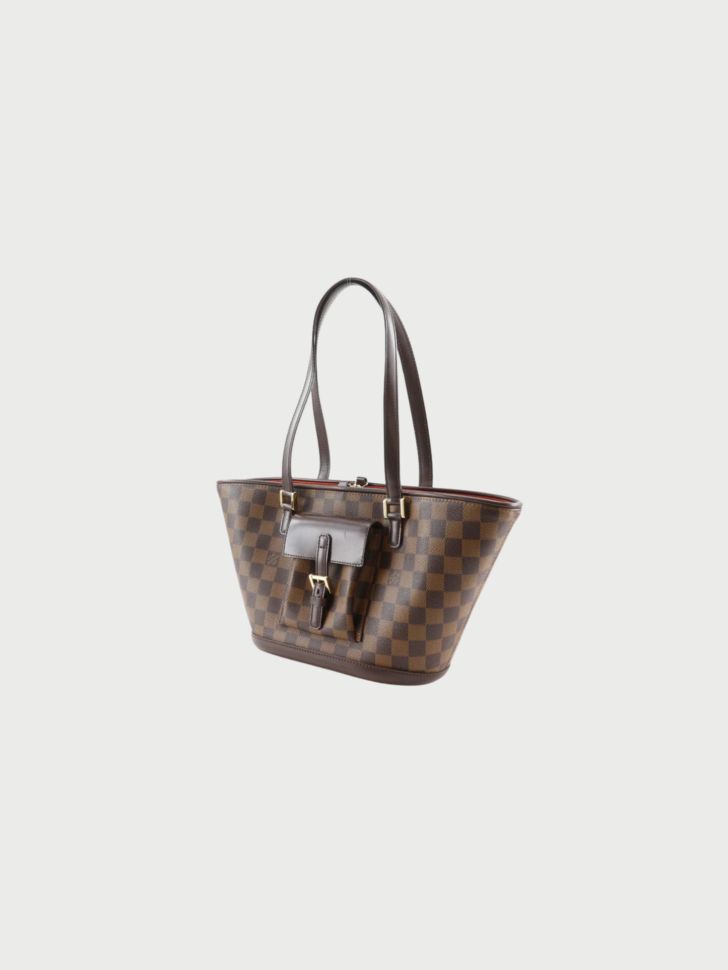 Louis Vuitton 2004 Brown Damier Ebene Canvas Manosque PM Tote