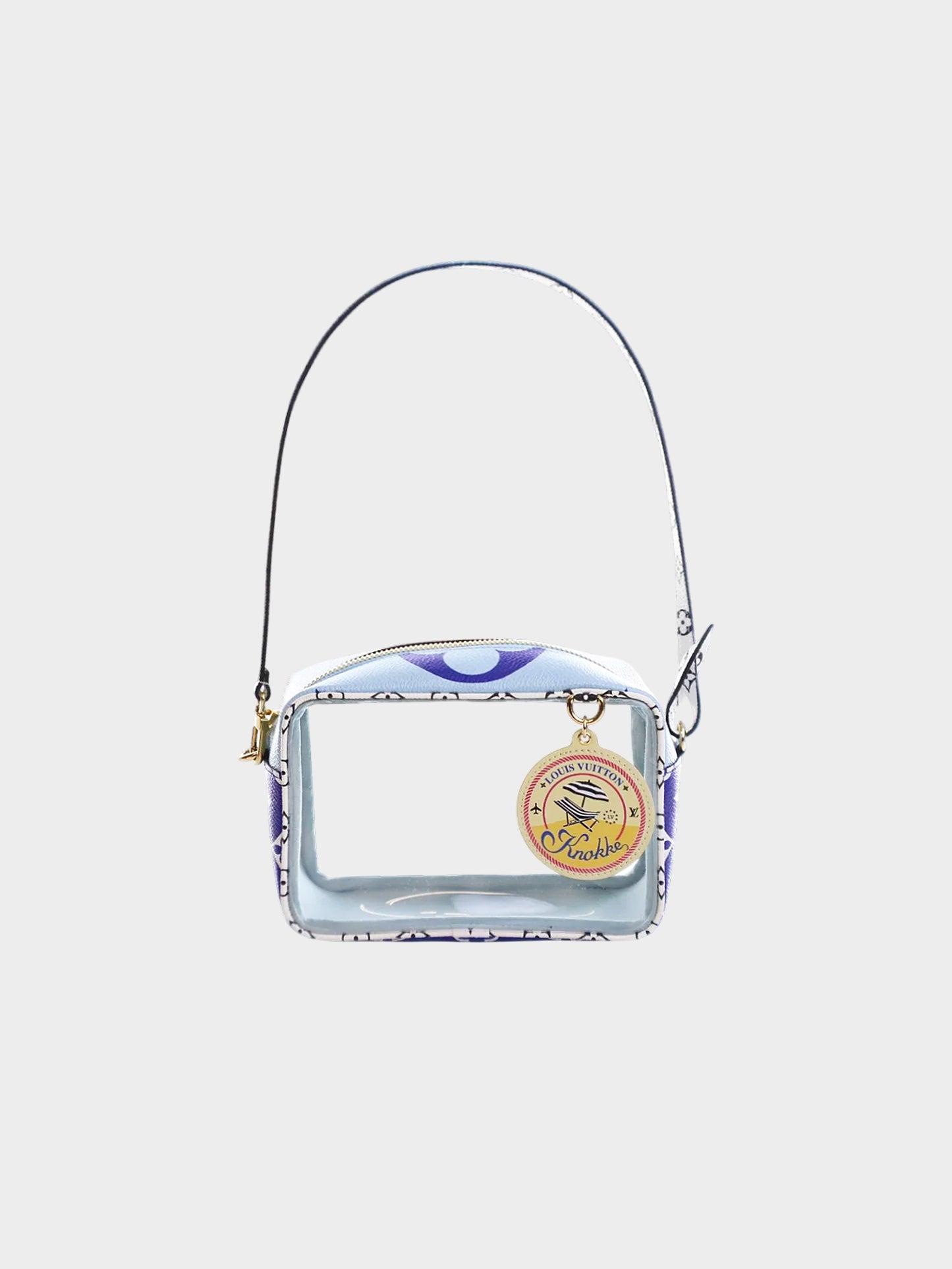 Louis Vuitton 2019 Blue PVC Giant Monogram Beach Pouch
