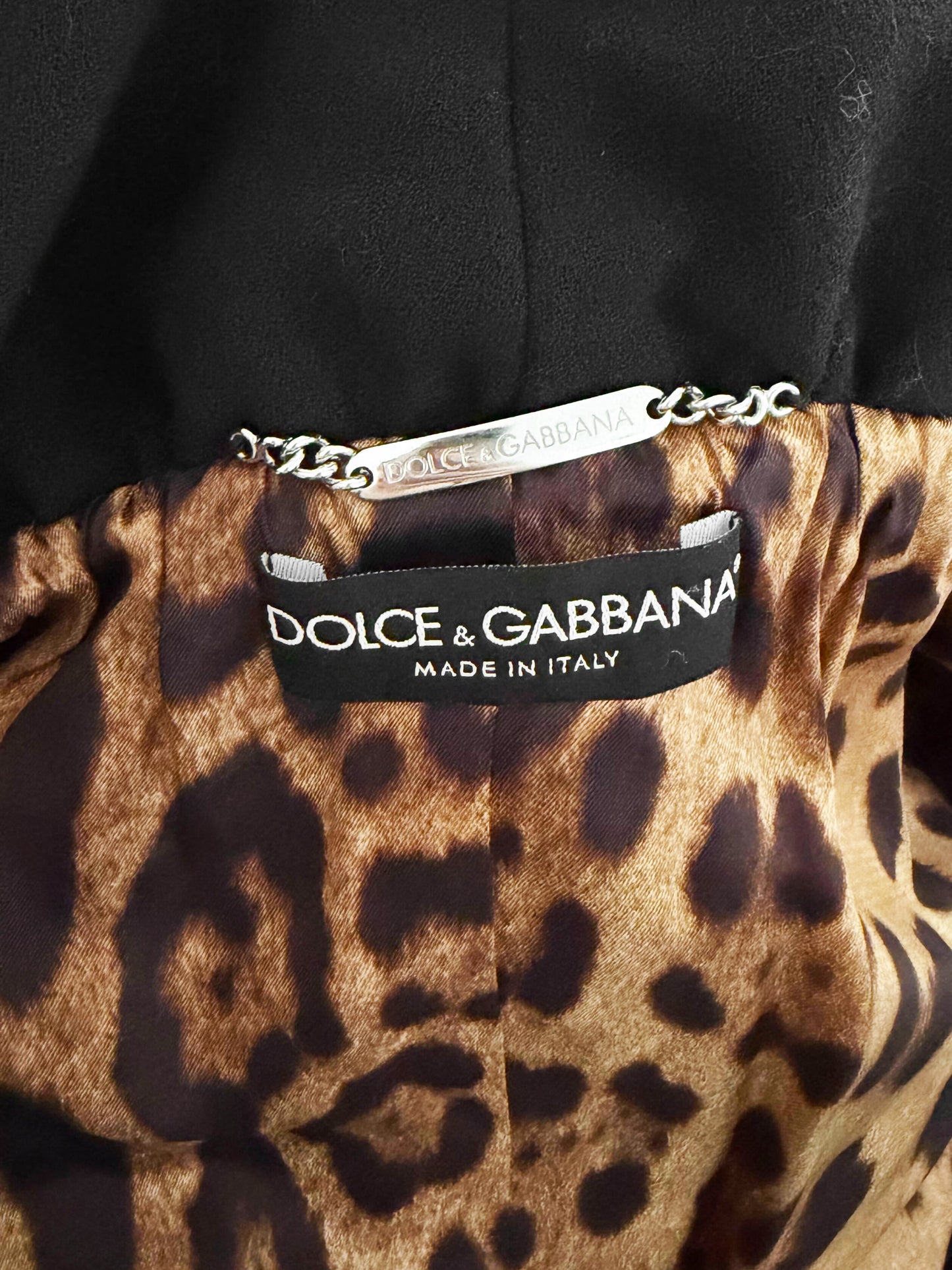 Dolce and Gabbana 2000s Rare Black Wool Ribbon Bolero