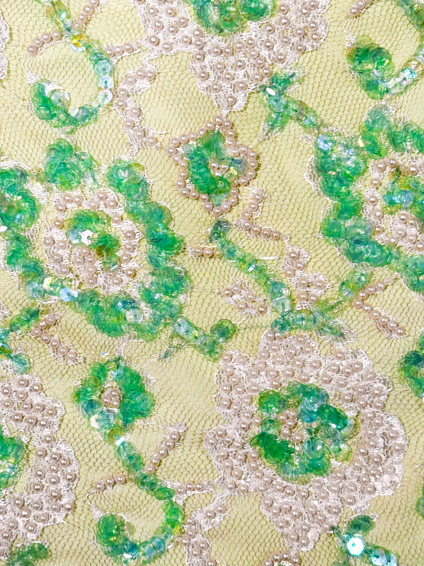 La Perla 1990s Green Embroidered Pencil Skirt