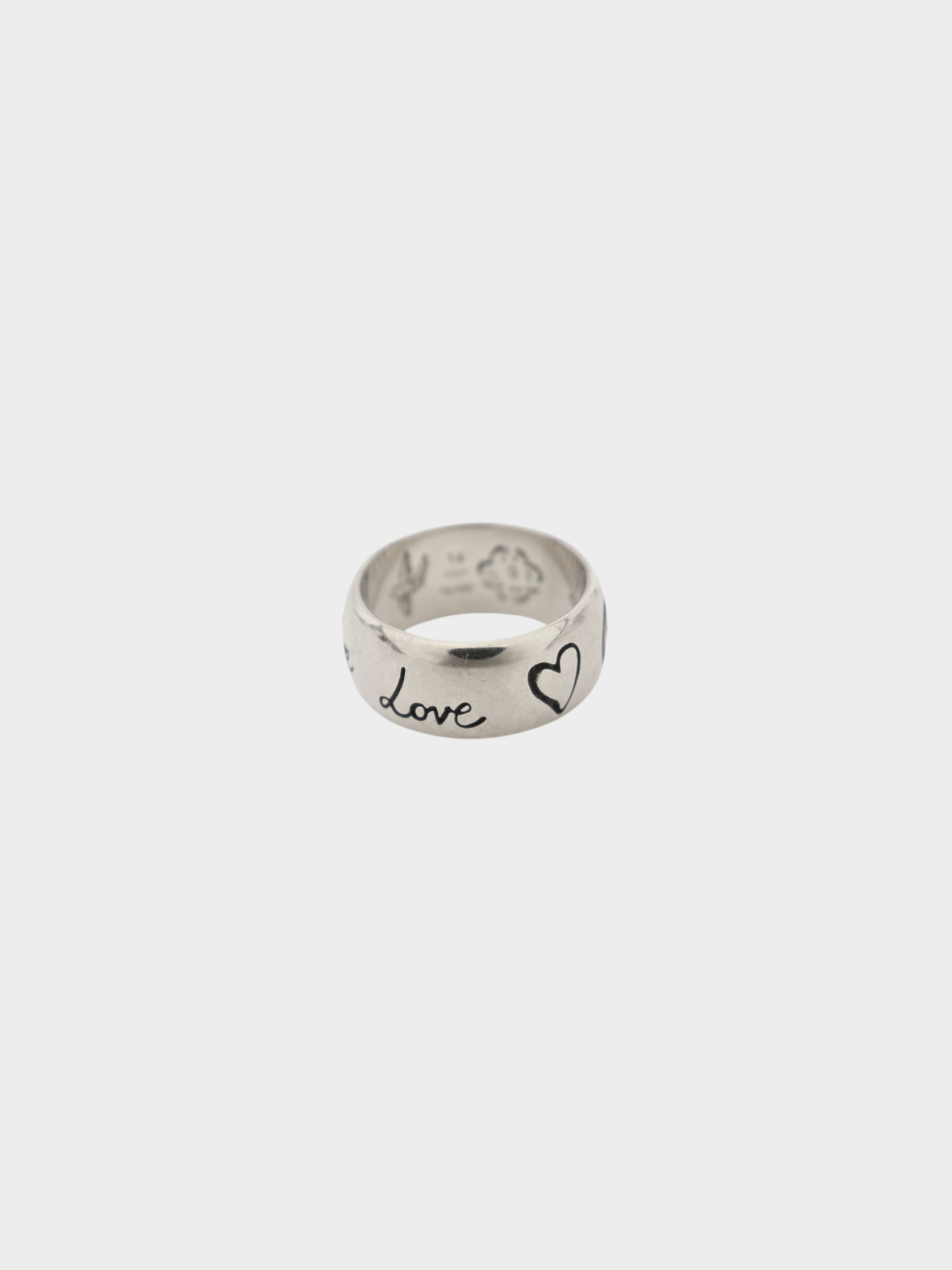 Gucci 2000s Silver 925 Logo Ring