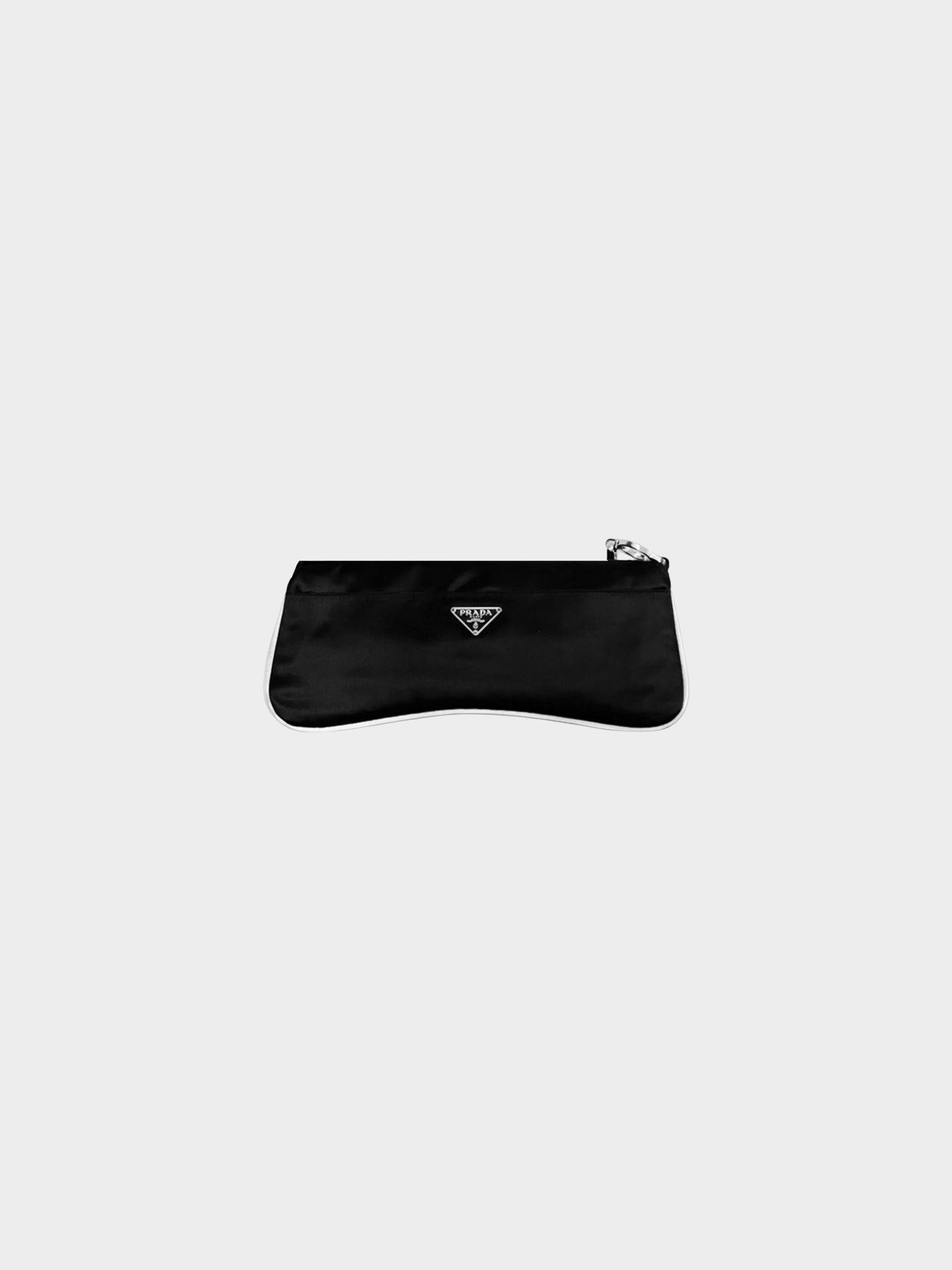 Prada 2000s Black and White Nylon Shoulder Bag