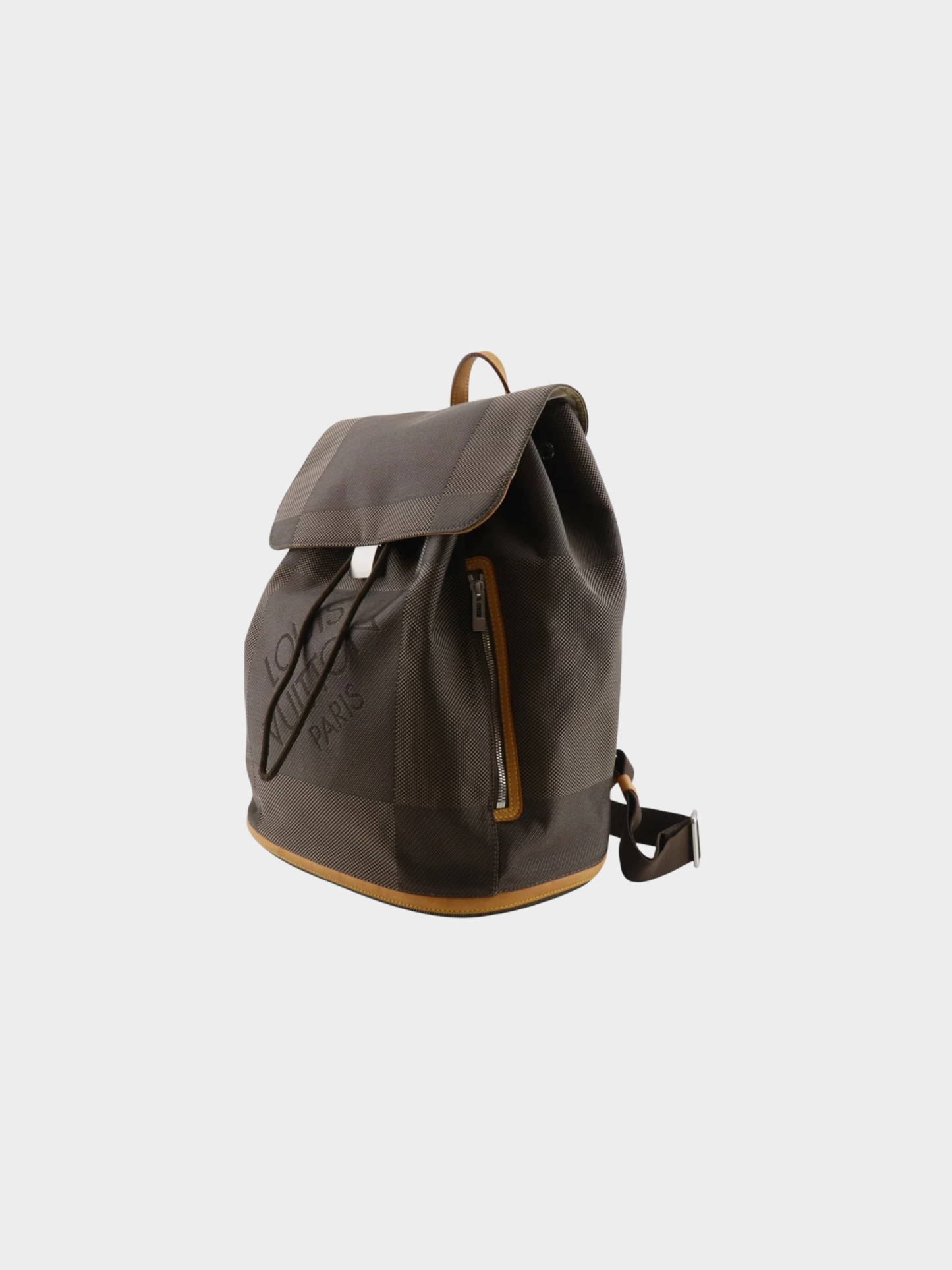 Louis Vuitton 2003 Tail Brown Damier Jean Canvas Peony Backpack