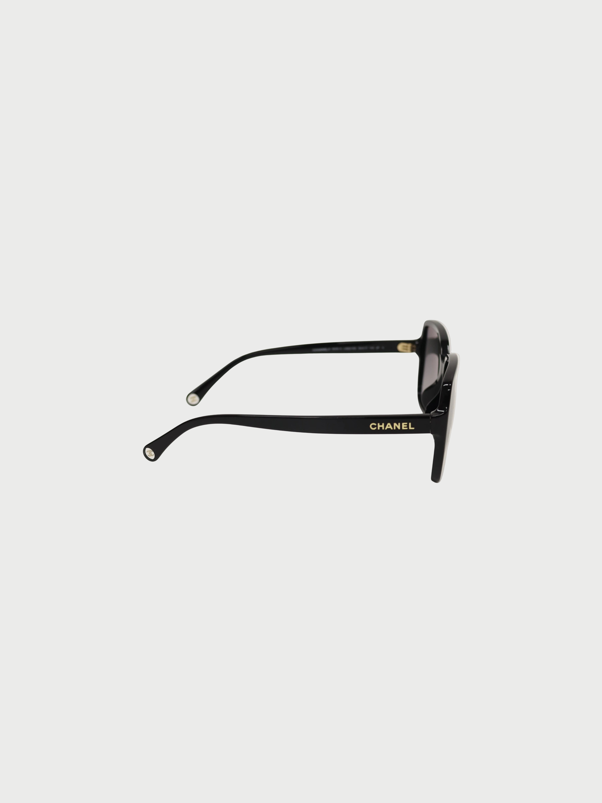 Chanel 2000s Black Coco Sunglasses