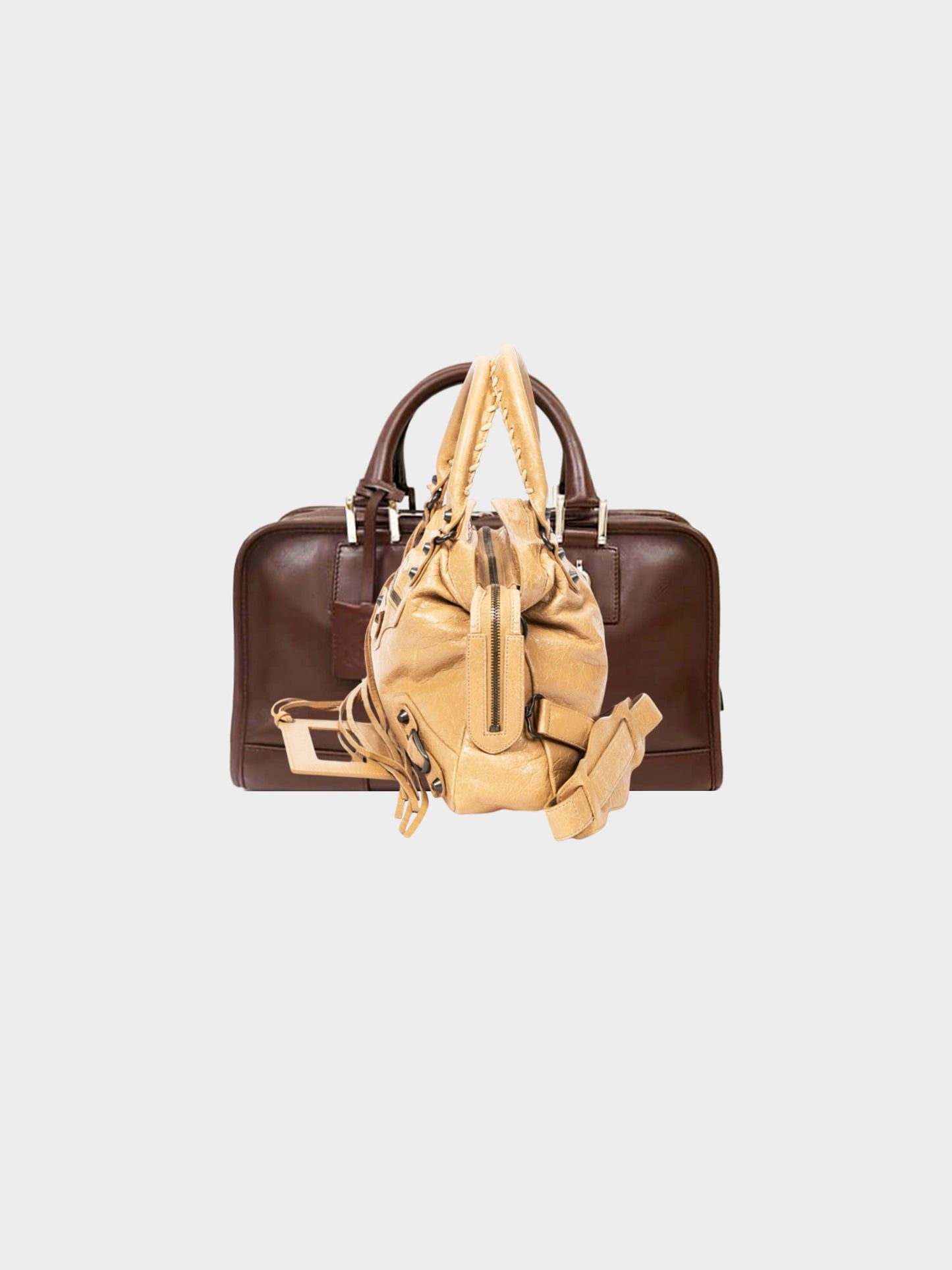 Balenciaga 2000s Beige Calfskin Leather Classic City Bag