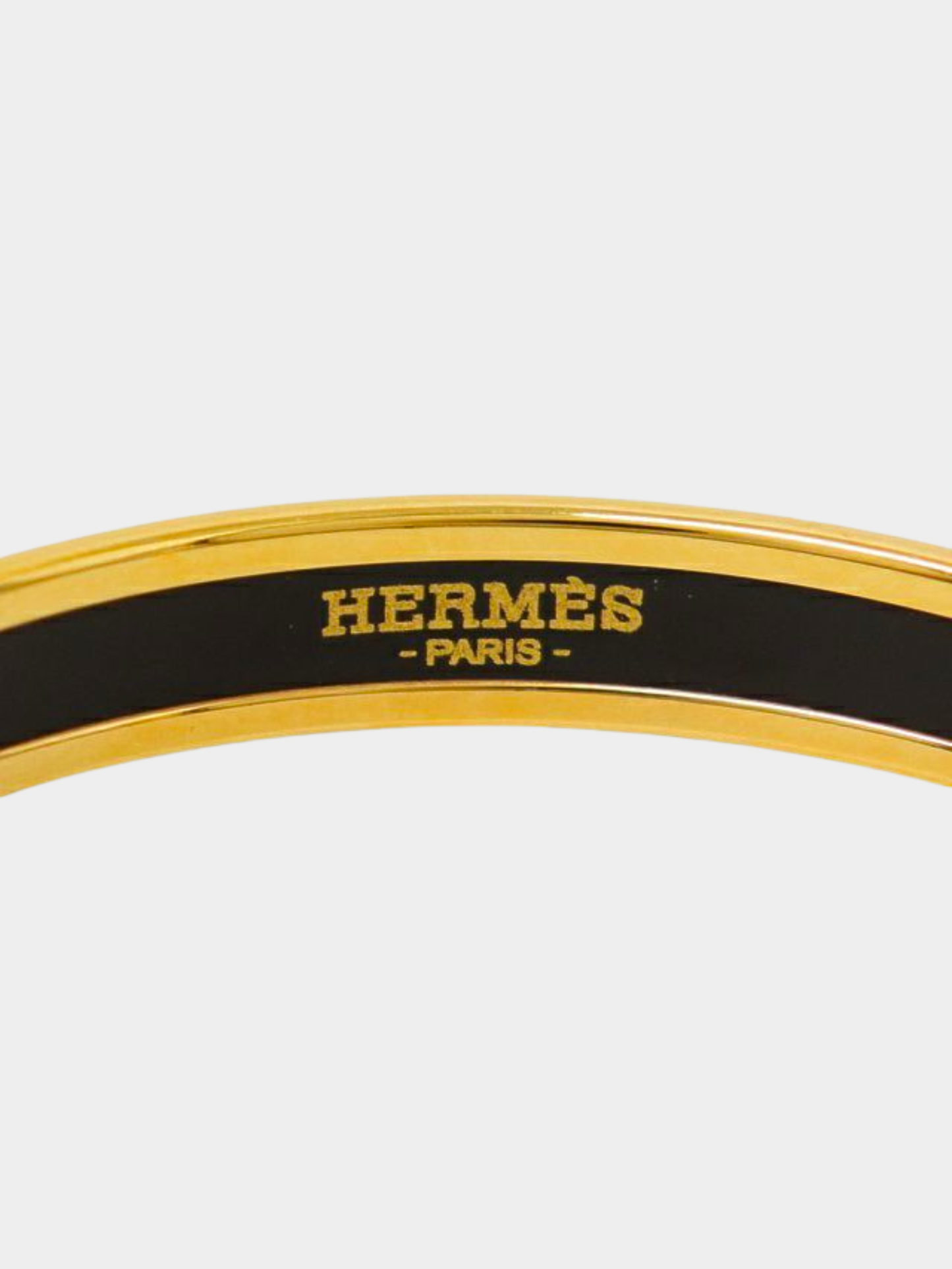 Hermès 2000s Gold Leopard Enamel Bangle PM