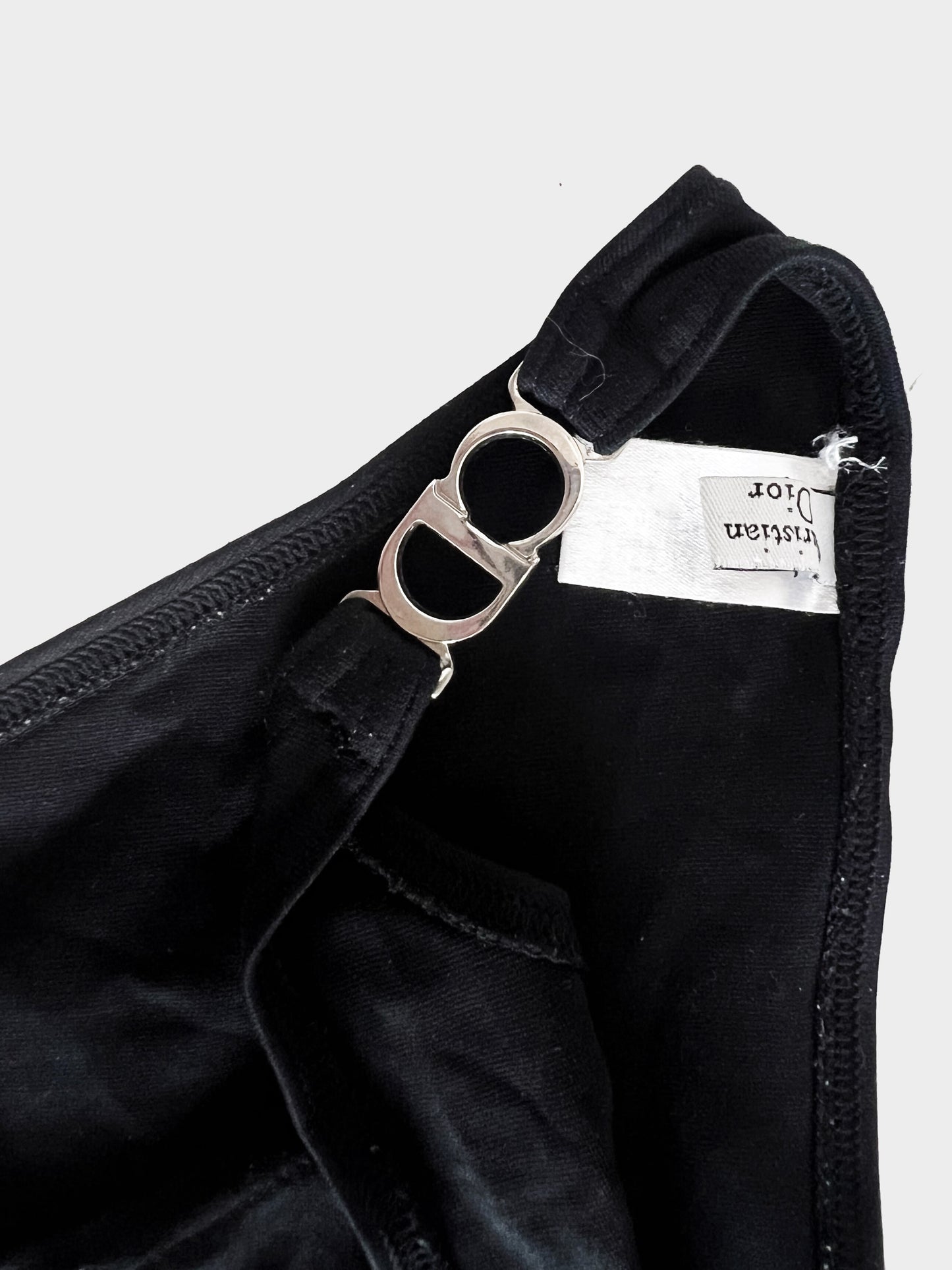 Christian Dior by John Galliano 2000s Black CD Two-piece Swimsuit