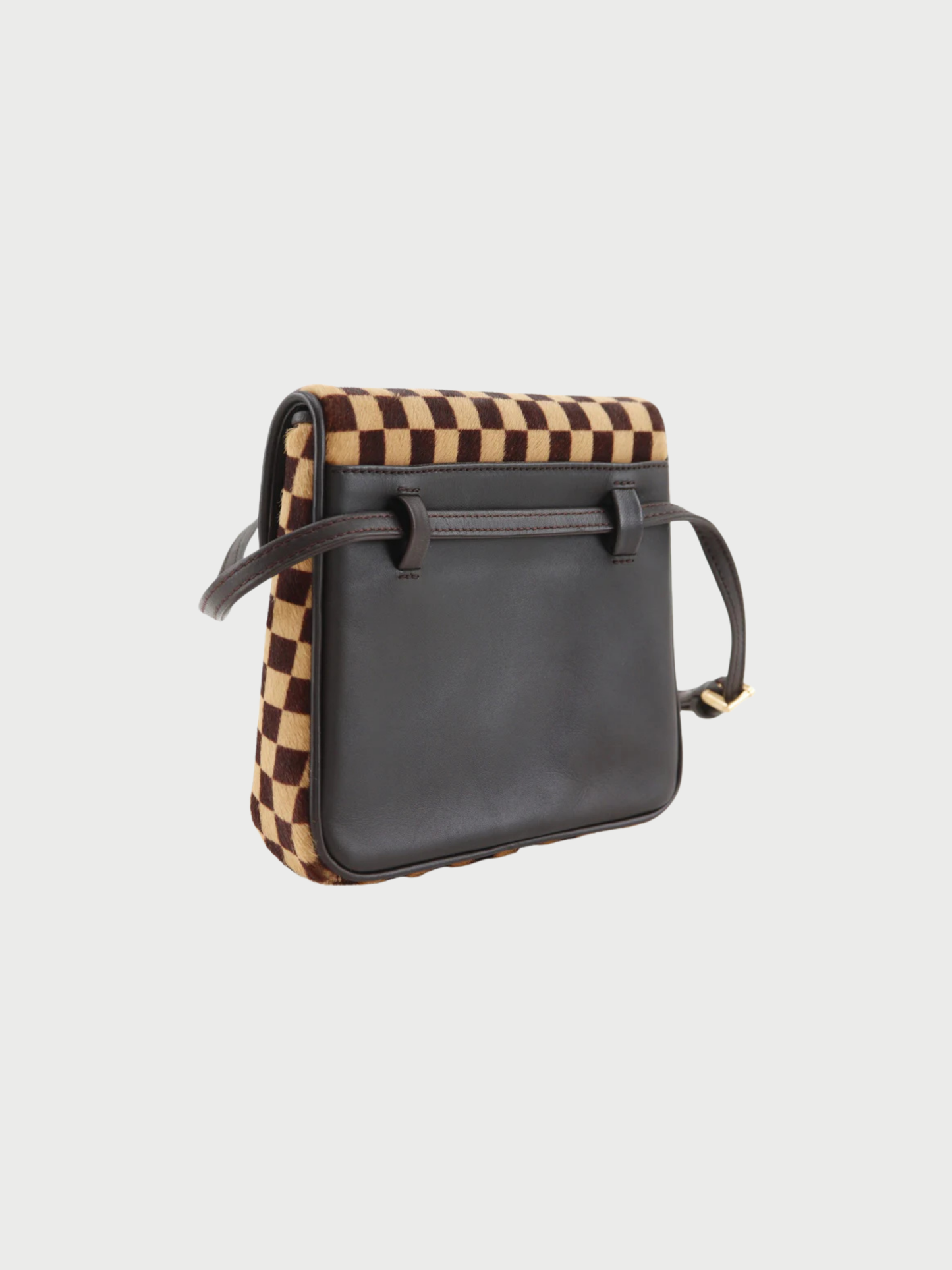 Louis Vuitton 2000 Brown Damier Sauvage Harako Gazelle 2Way Shoulder Bag