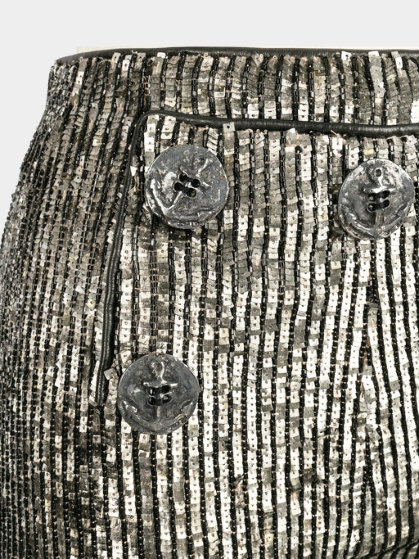 Jean Paul Gaultier SS 2008 Silver Sequined Trouser Pants