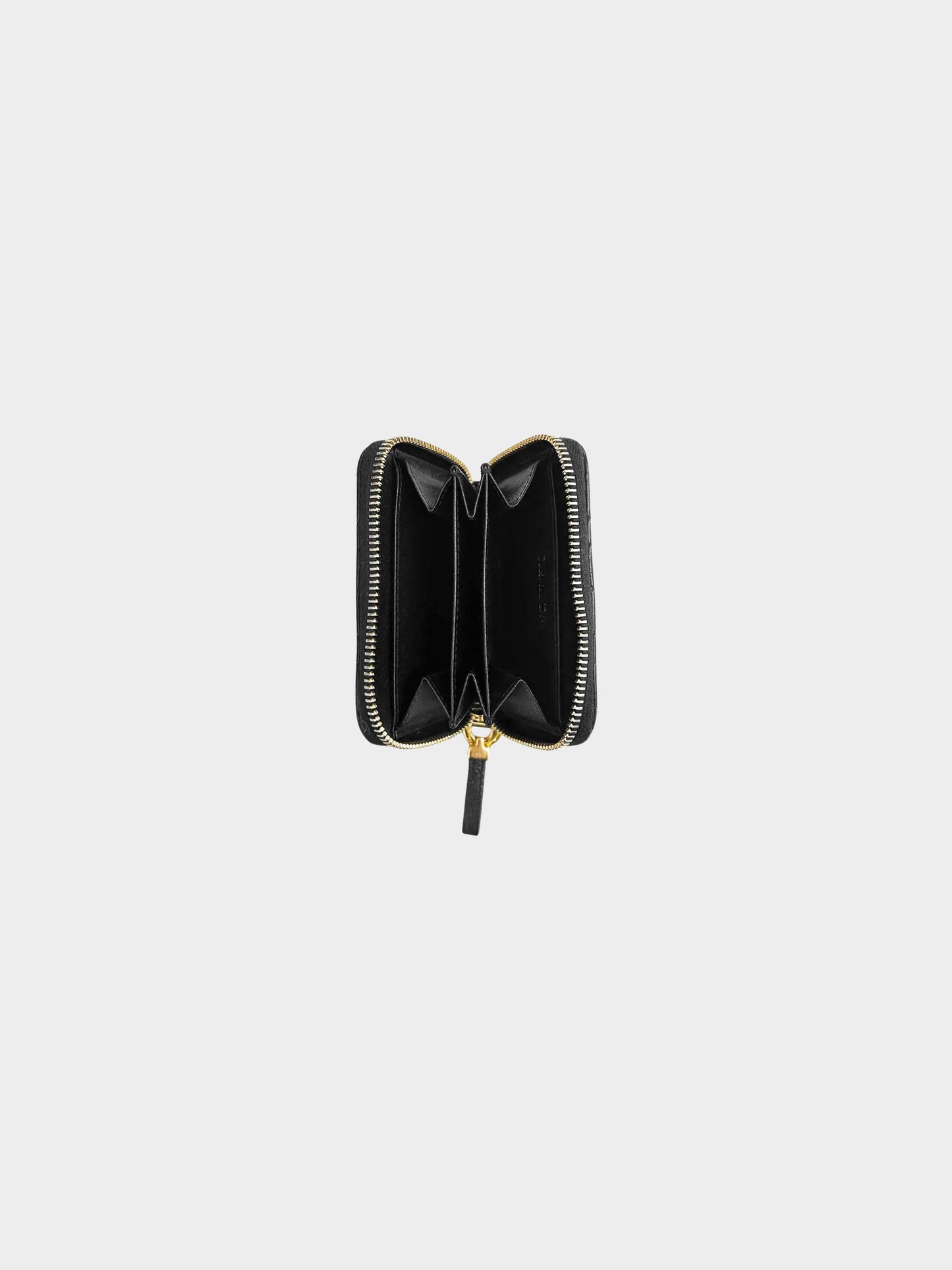Christian Dior 2021 Black Calfskin Leather Cannage Quilt Cardholder