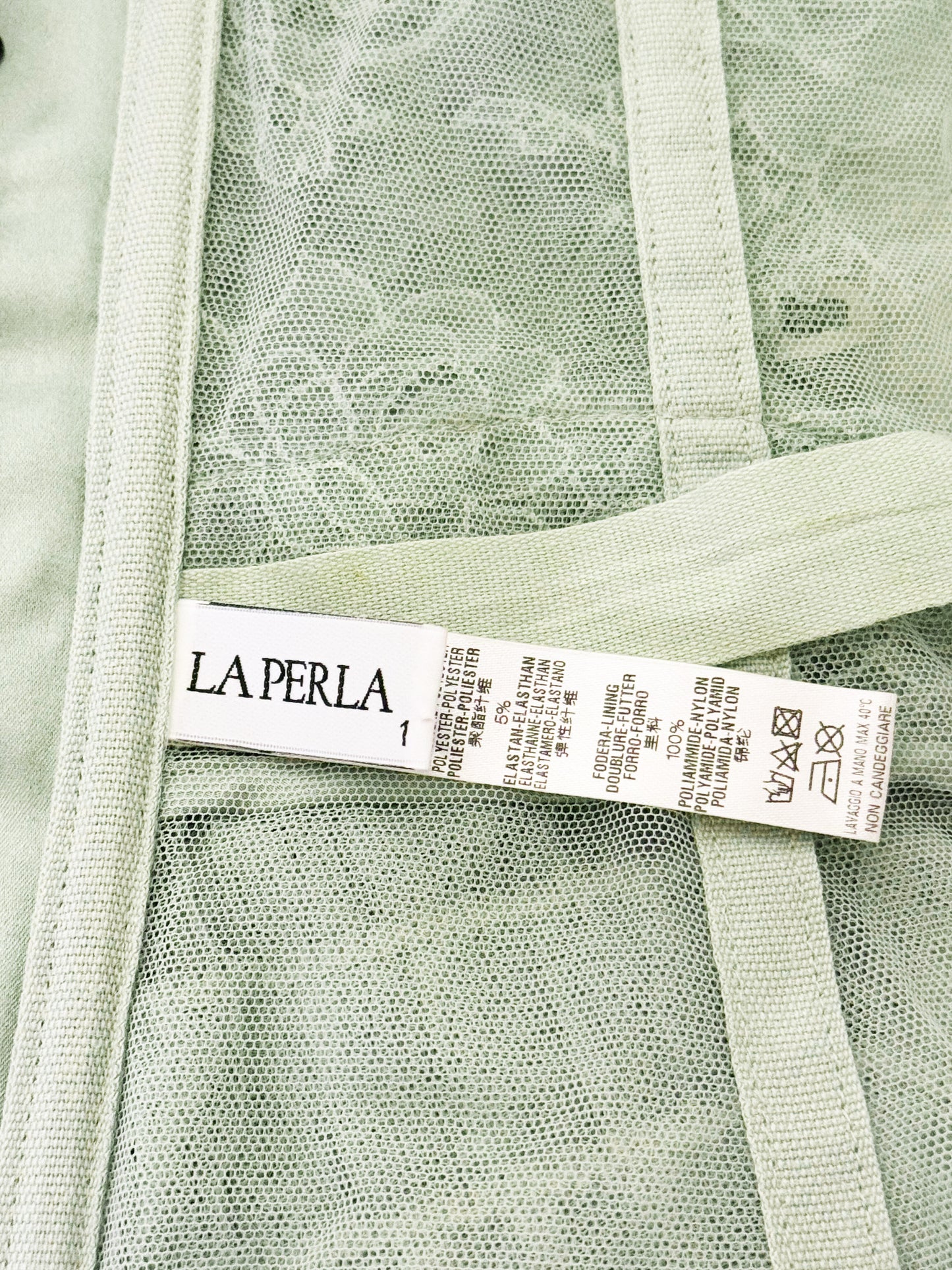 La Perla 2013 Mint Green Floral Lace Corset