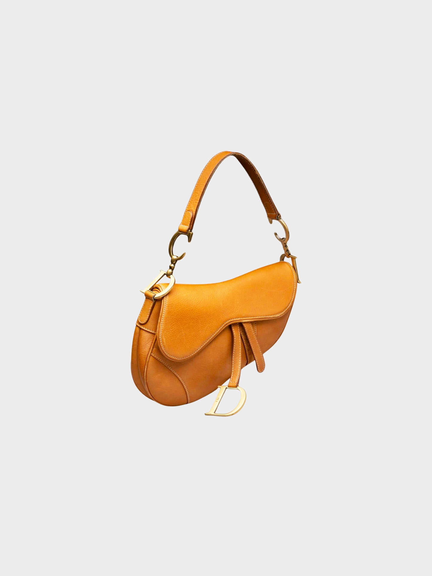 Christian Dior 2002 Brown Leather Saddle Bag