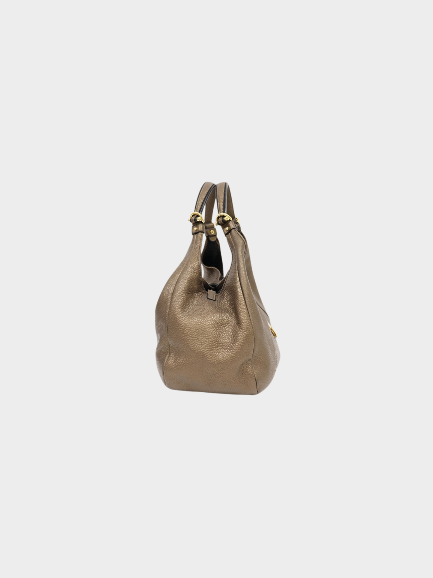 Loewe 2000s Bronze Leather Calle Hobo Bag