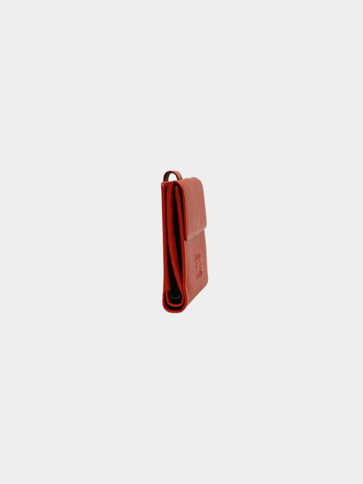 Loewe 2010s Red Anagram Leather Wallet