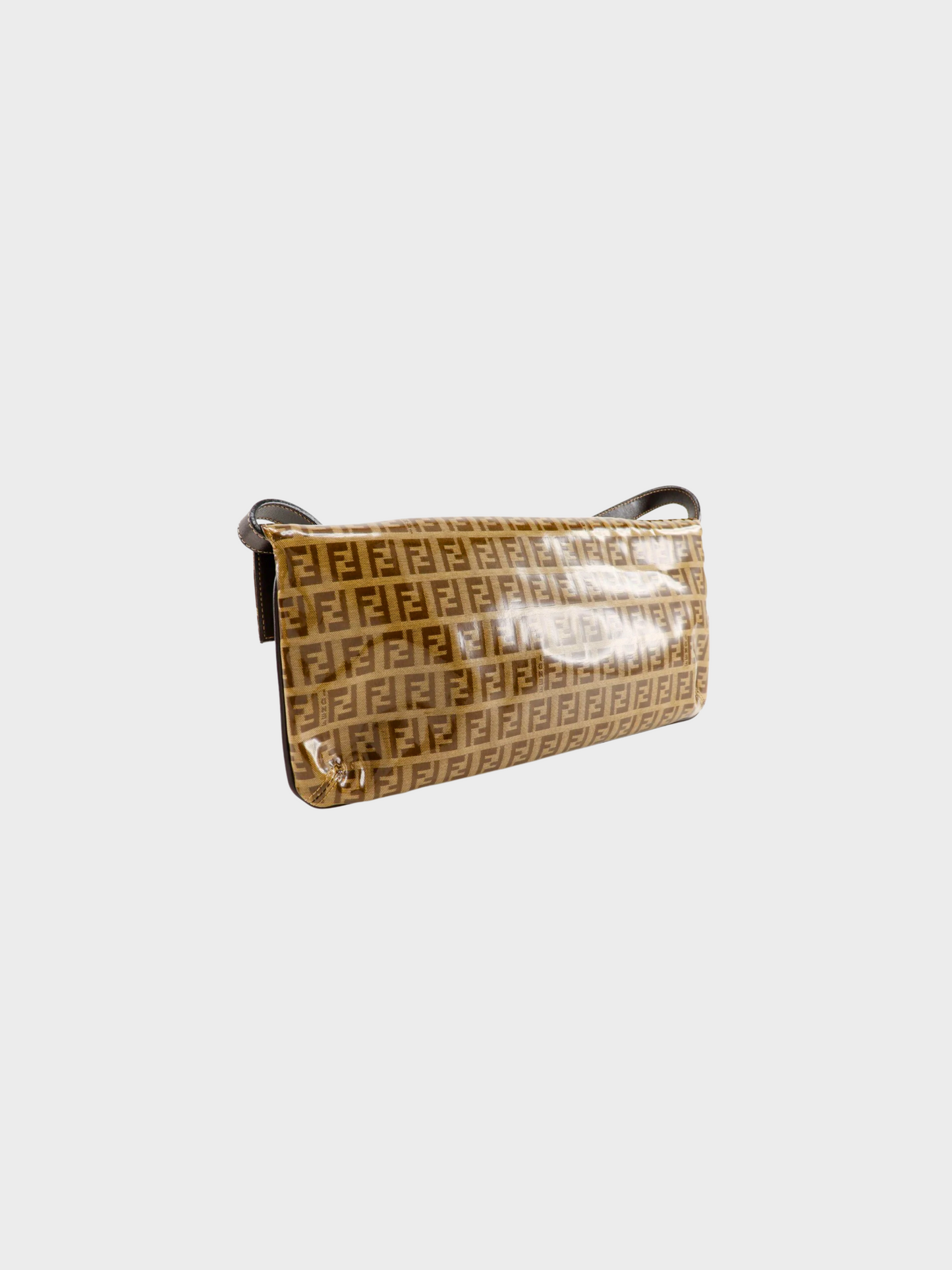 Fendi 2000s Vinyl Monogram Zucchino Two Way Shoulder Bag