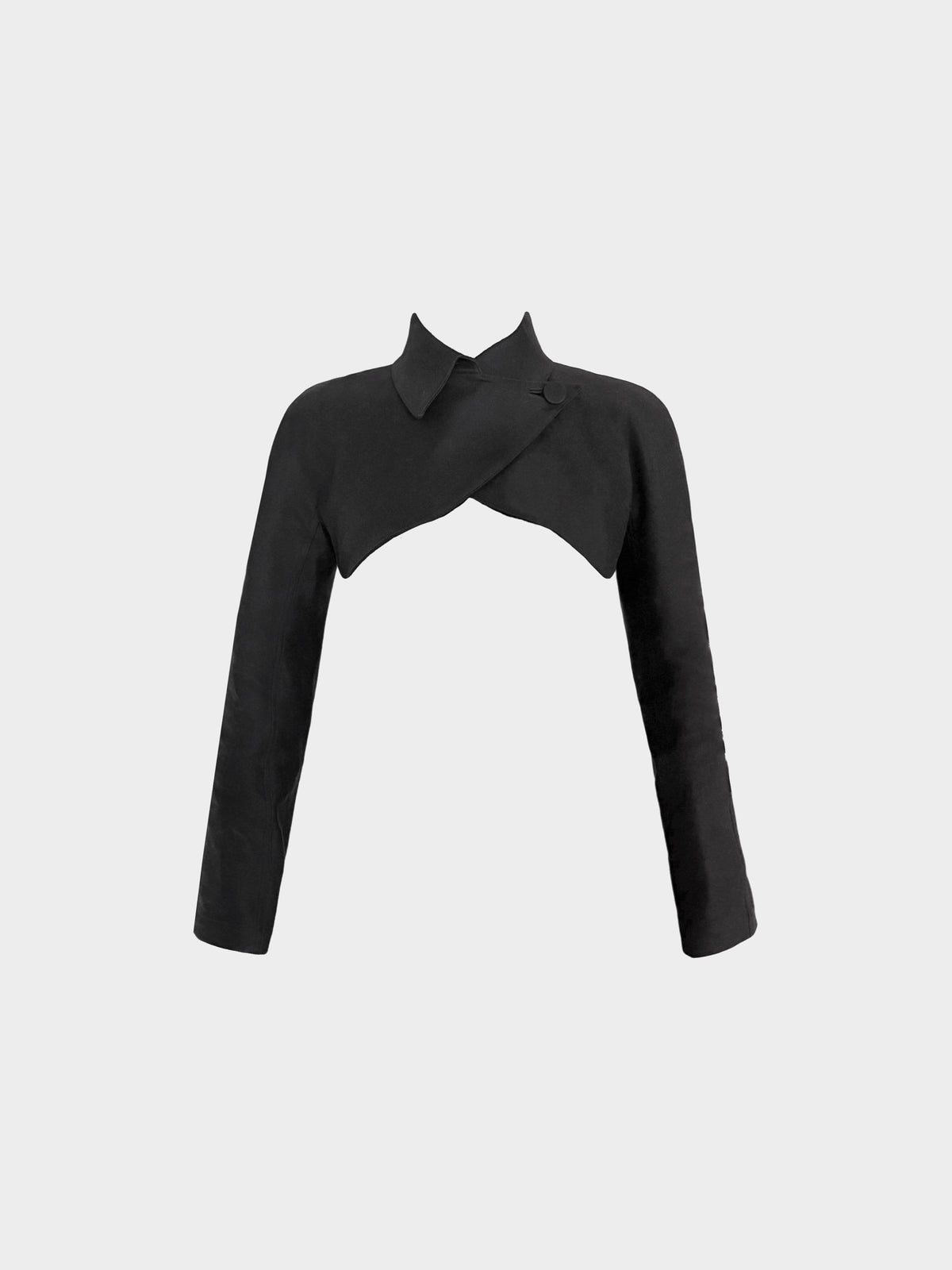 Azzedine Alaïa 1990s Black Cotton Cropped Jacket and Knitted Long Dress Set