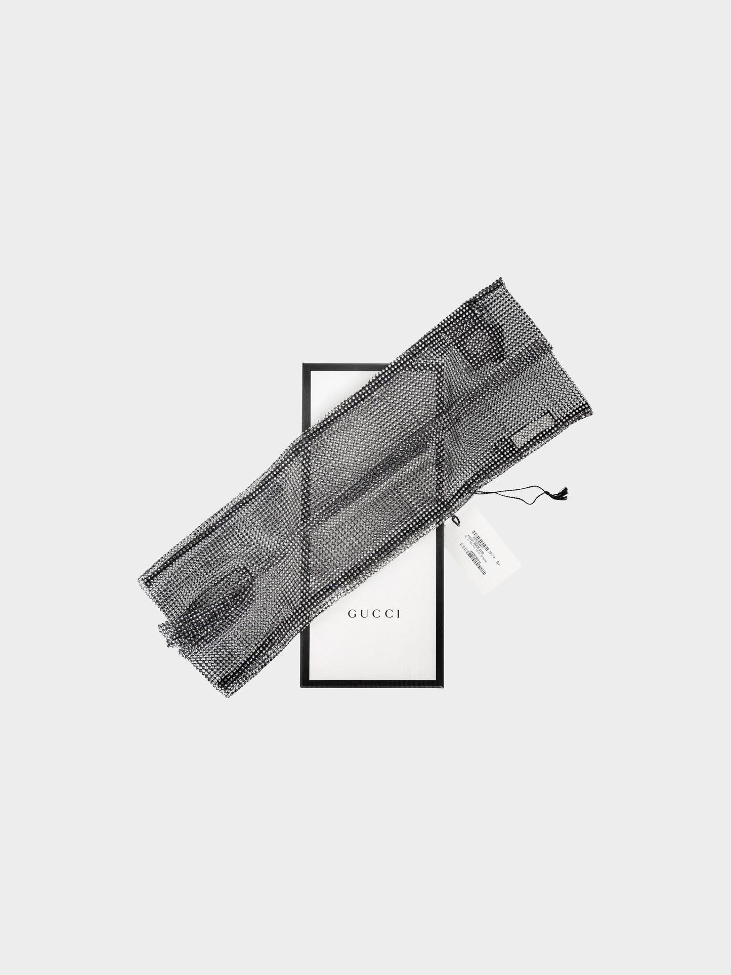 Gucci 2017 Runway Crystal Mesh Elbow Length Fingerless Gloves