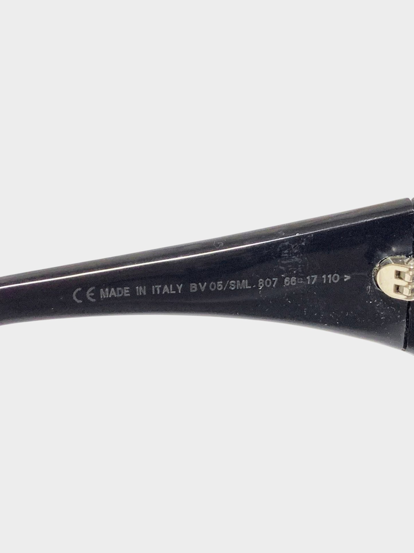 Bottega Veneta 2010s Black Acetate Sunglasses