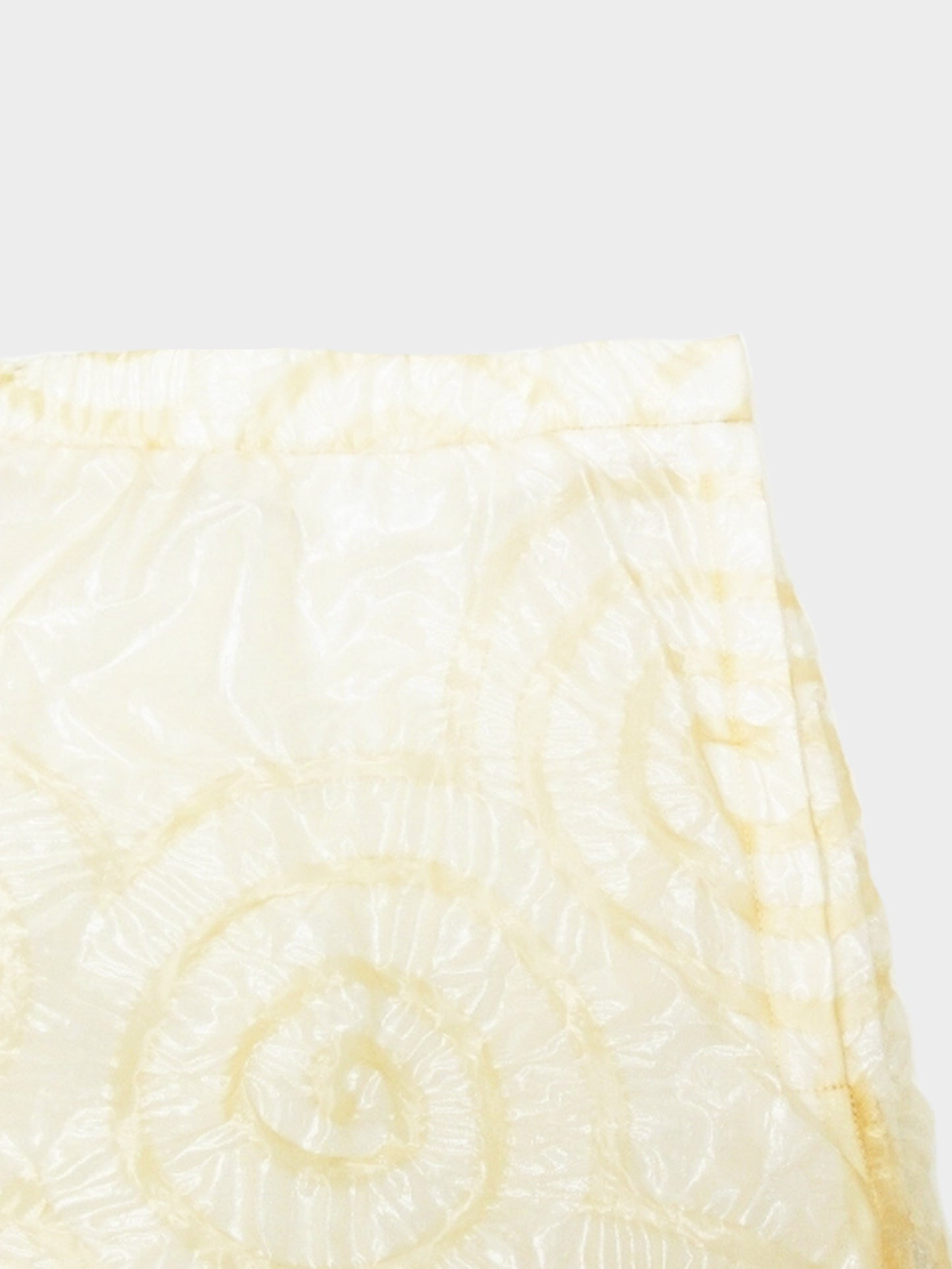 Issey Miyake SS 2011 Rare White and Beige Sheer Swirl Skirt