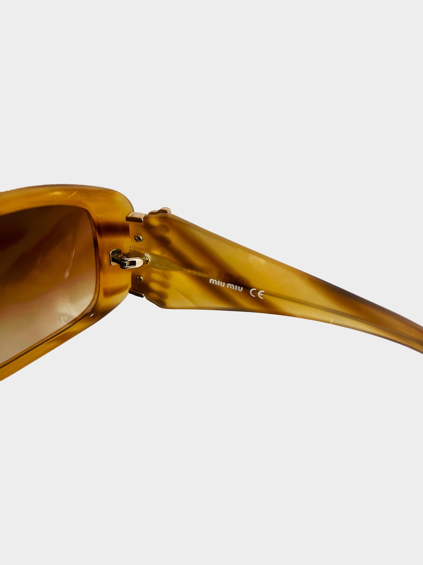 Miu Miu 2000s Gradient Brown Crown Sunglasses