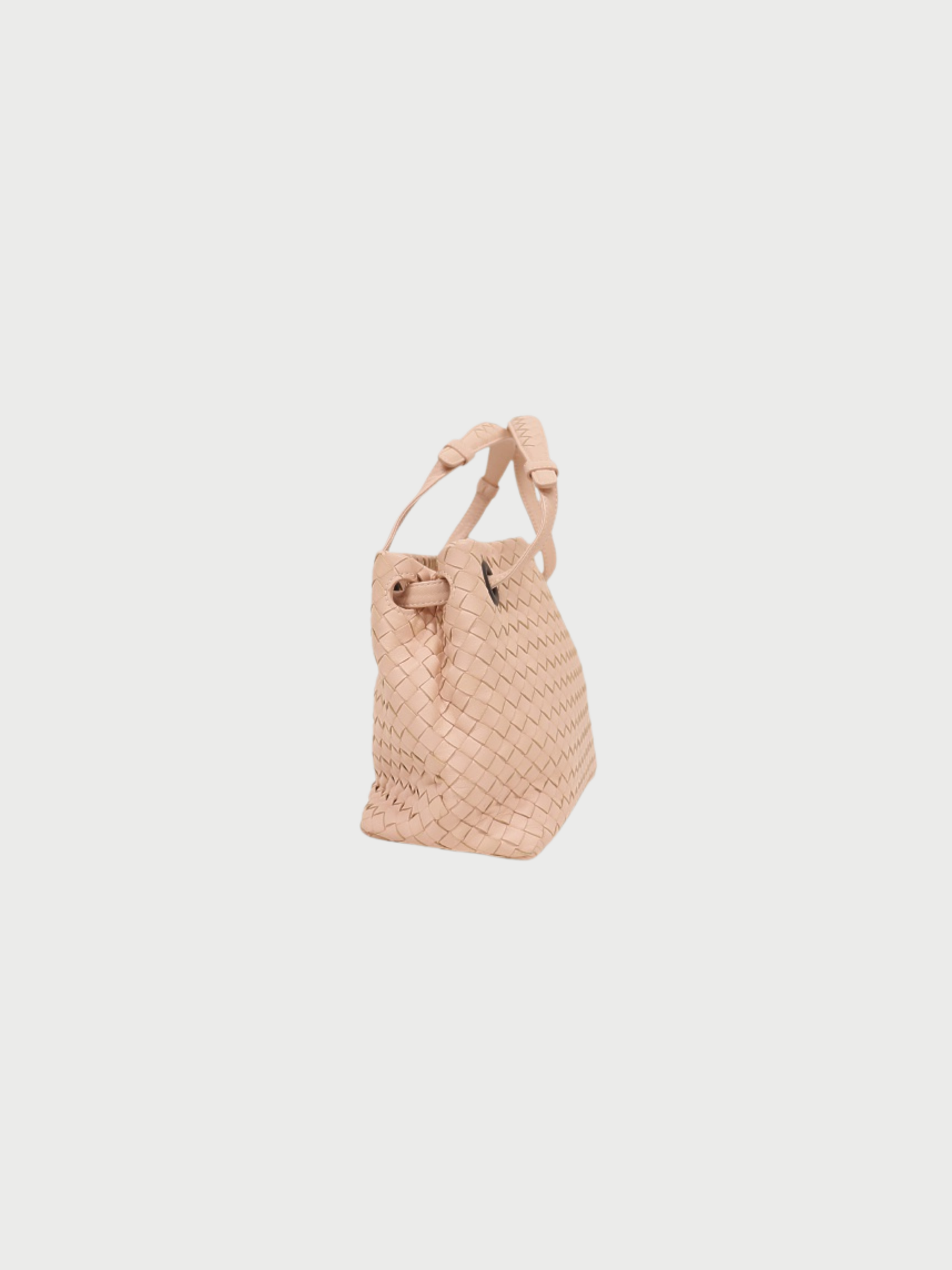 Bottega Veneta 2010s Pink Leather Intrecciato Garda Handbag