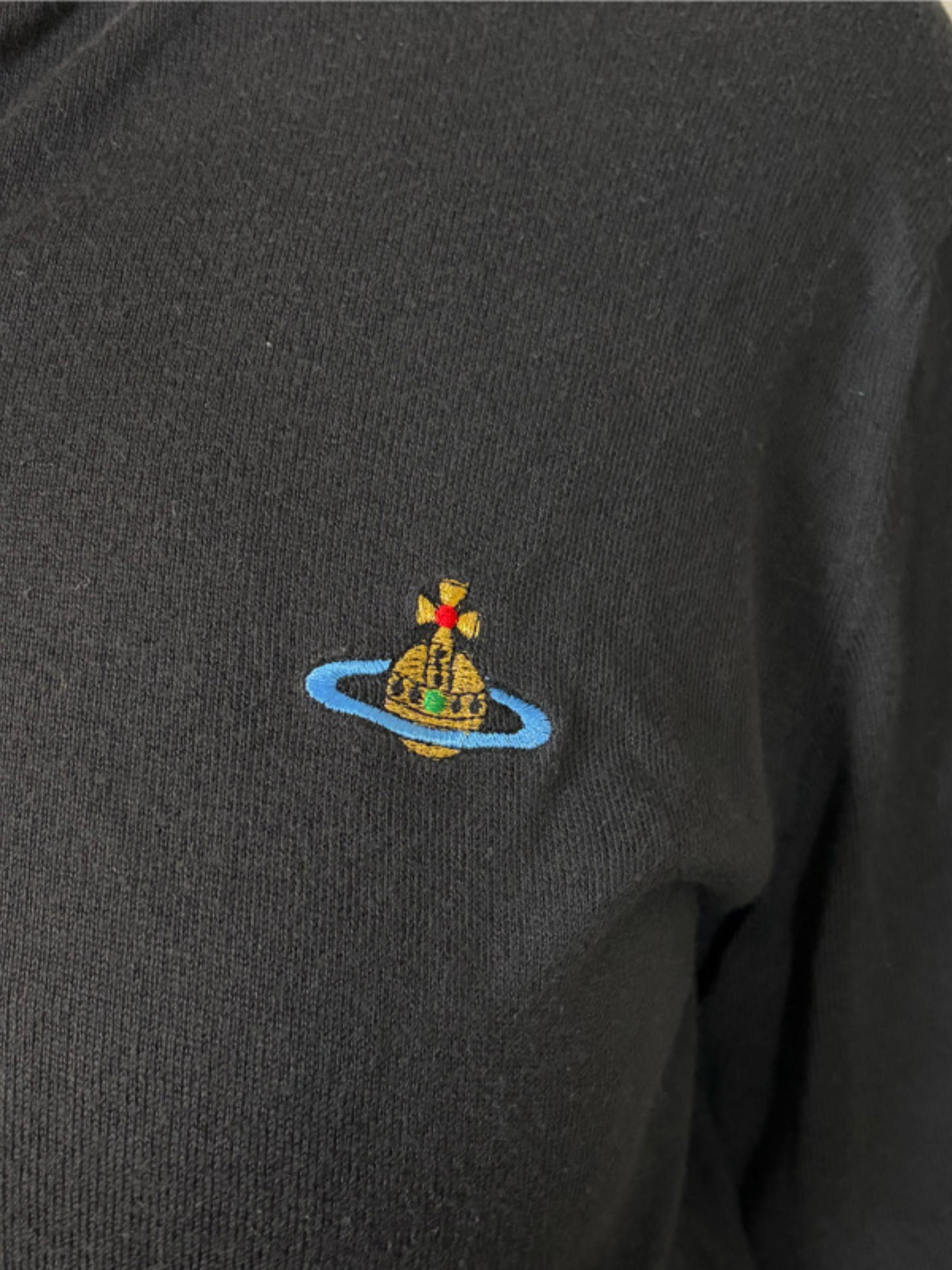 Vivienne Westwood 2000s Black Cotton Knit Cardigan