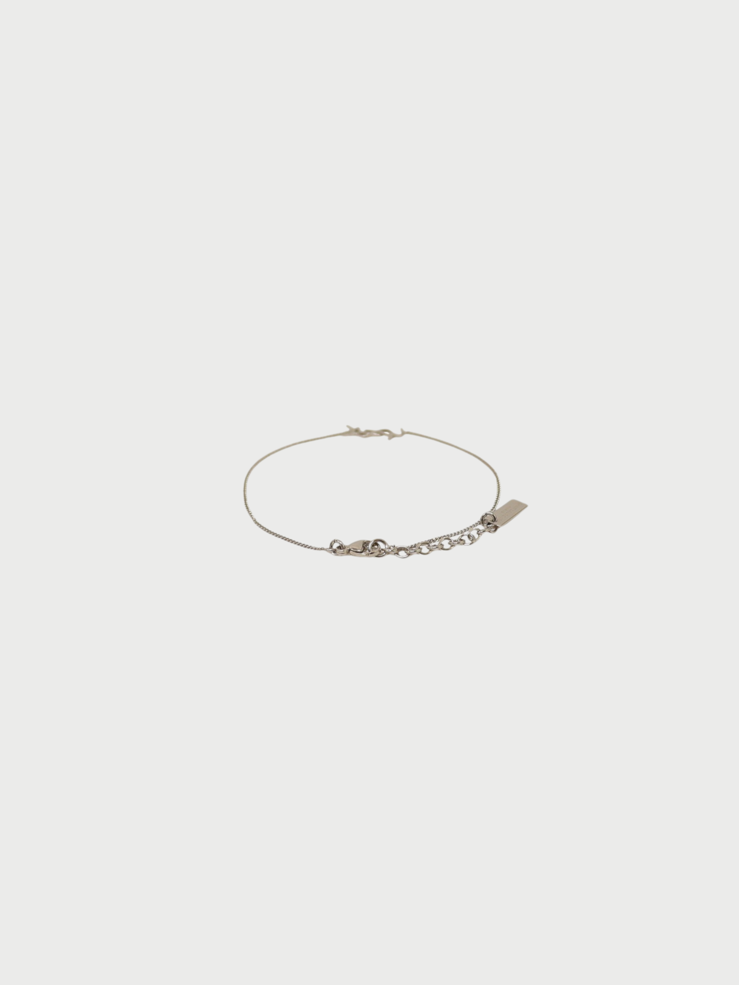Yves Saint Laurent 2016 Silver Plated Metal Cassandra Bracelet