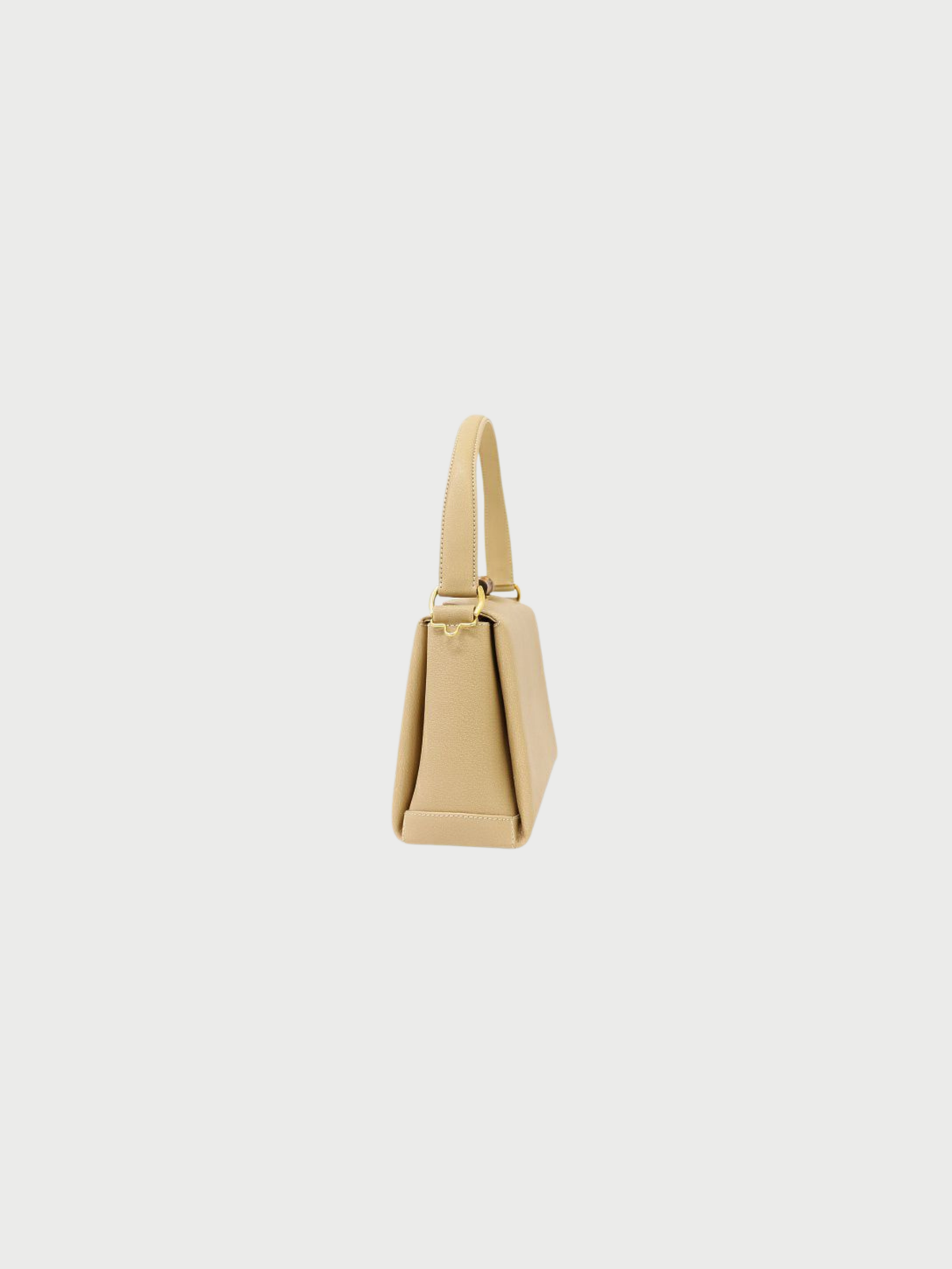Gucci 2000s Beige Bamboo Turn-Lock Leather 2Way Bag