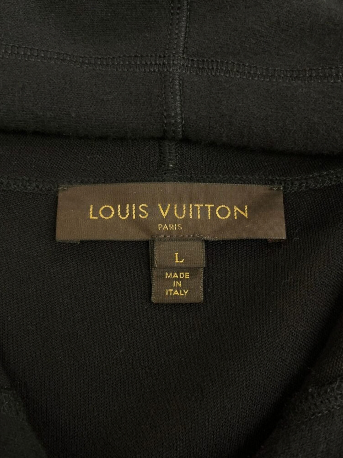 Louis Vuitton 2020s Black Cashmere Cotton Love Rivets Hoodie