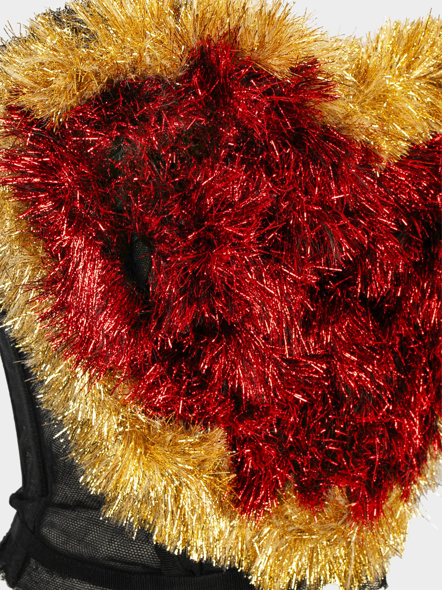 Dolce and Gabbana 2010s Red and Gold Heart Tulle Bustier Top