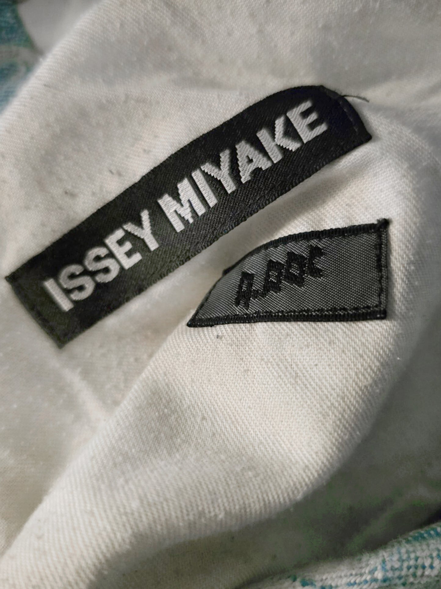 Issey Miyake Men SS 2008 A-POC Weather Map Draped Jacquard Denim Pants