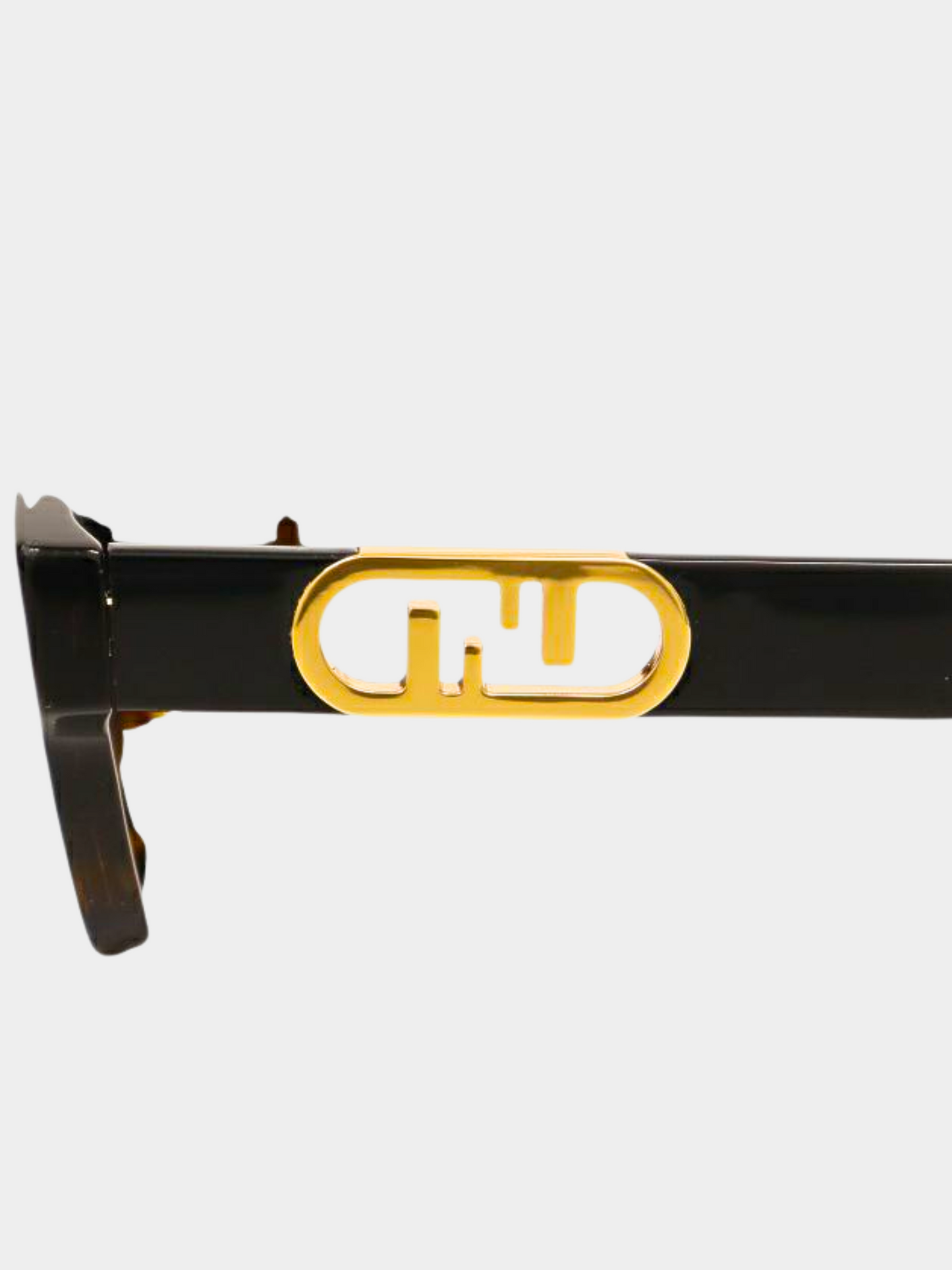 Fendi 2010s Black Tortoiseshell Sunglasses