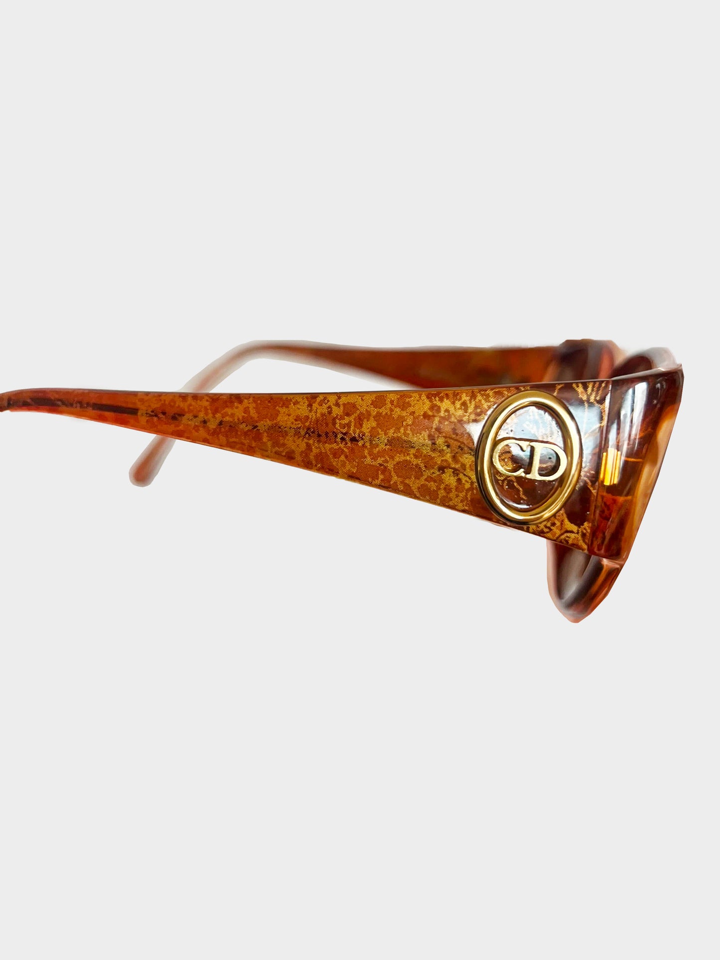 Christian Dior 1990s Brown Tortoiseshell Sunglasses